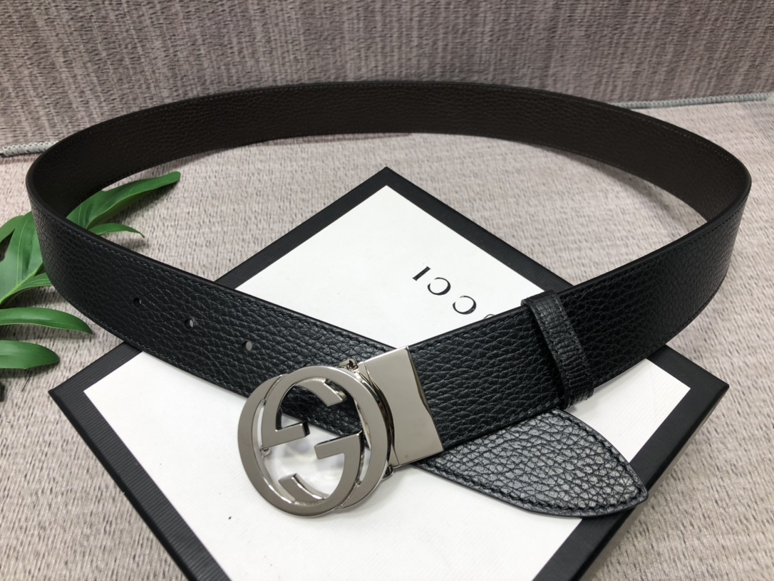 Gucci Male Leather Belt Top Grain Leather