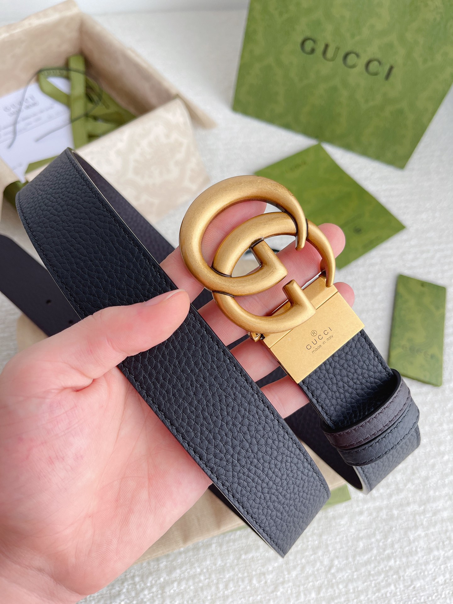 Gucci Basic Belt Top Grain Leather M