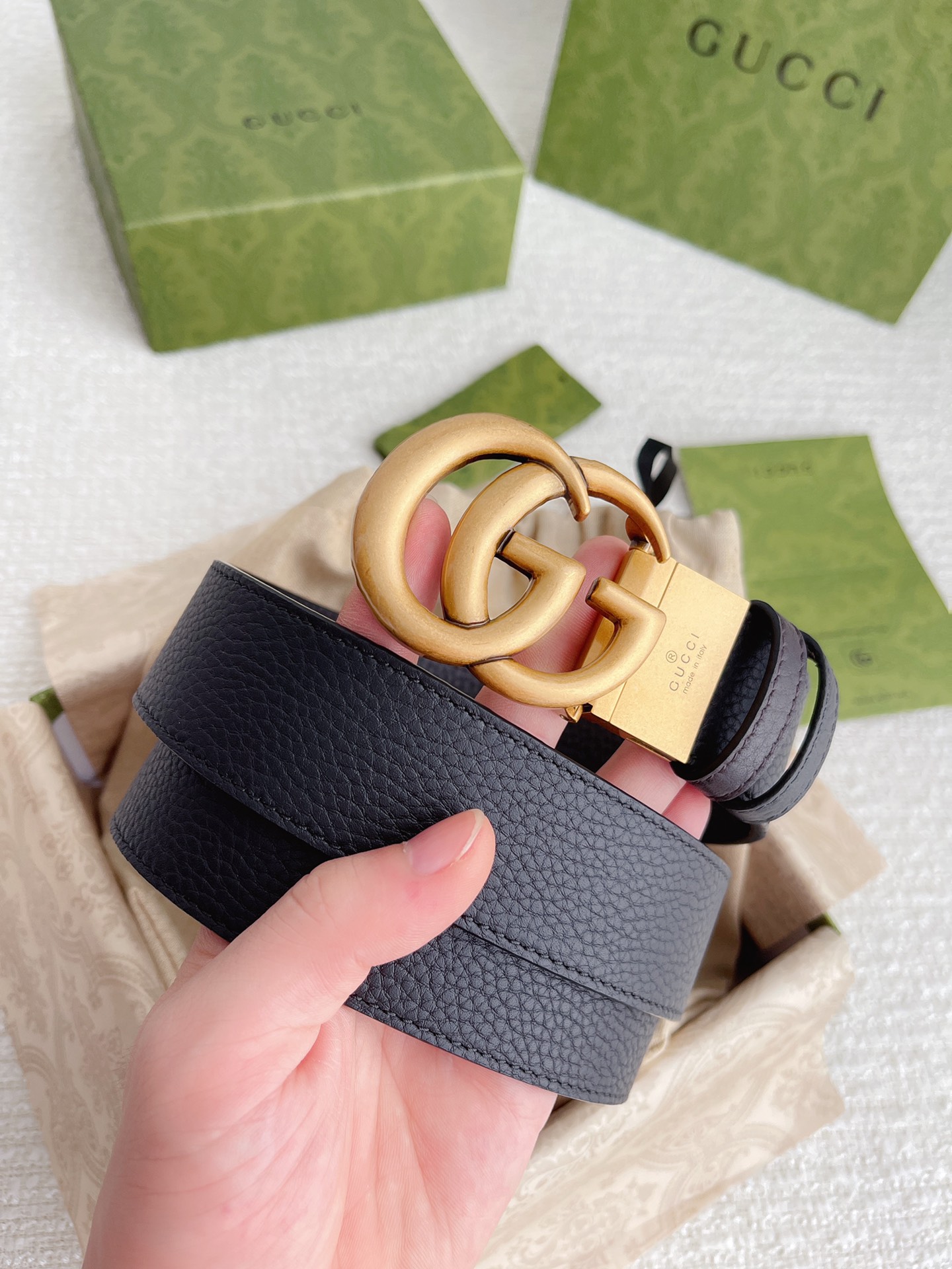 Gucci Basic Belt Top Grain Leather M