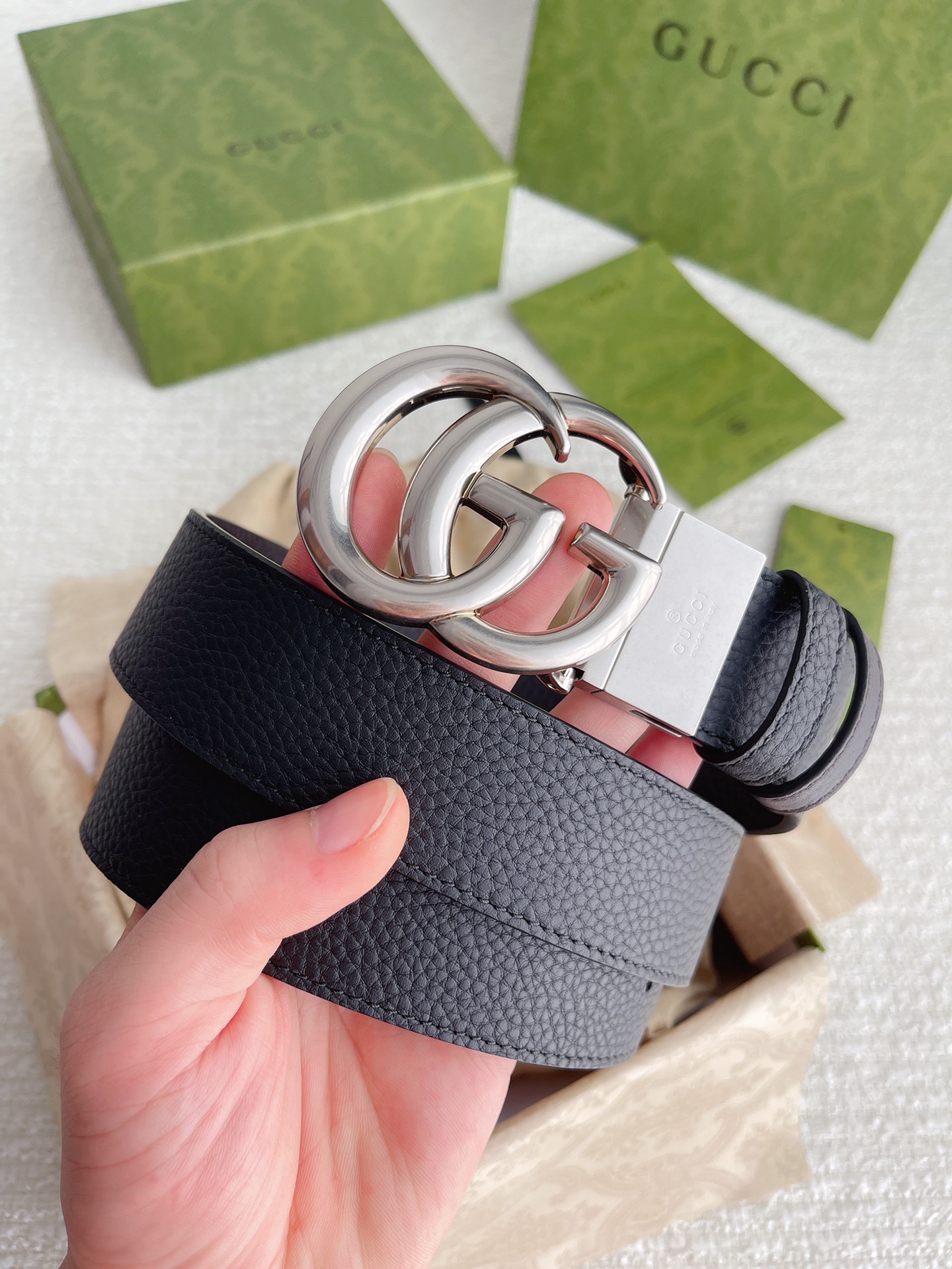 Gucci Basic Belt Top Grain Leather M