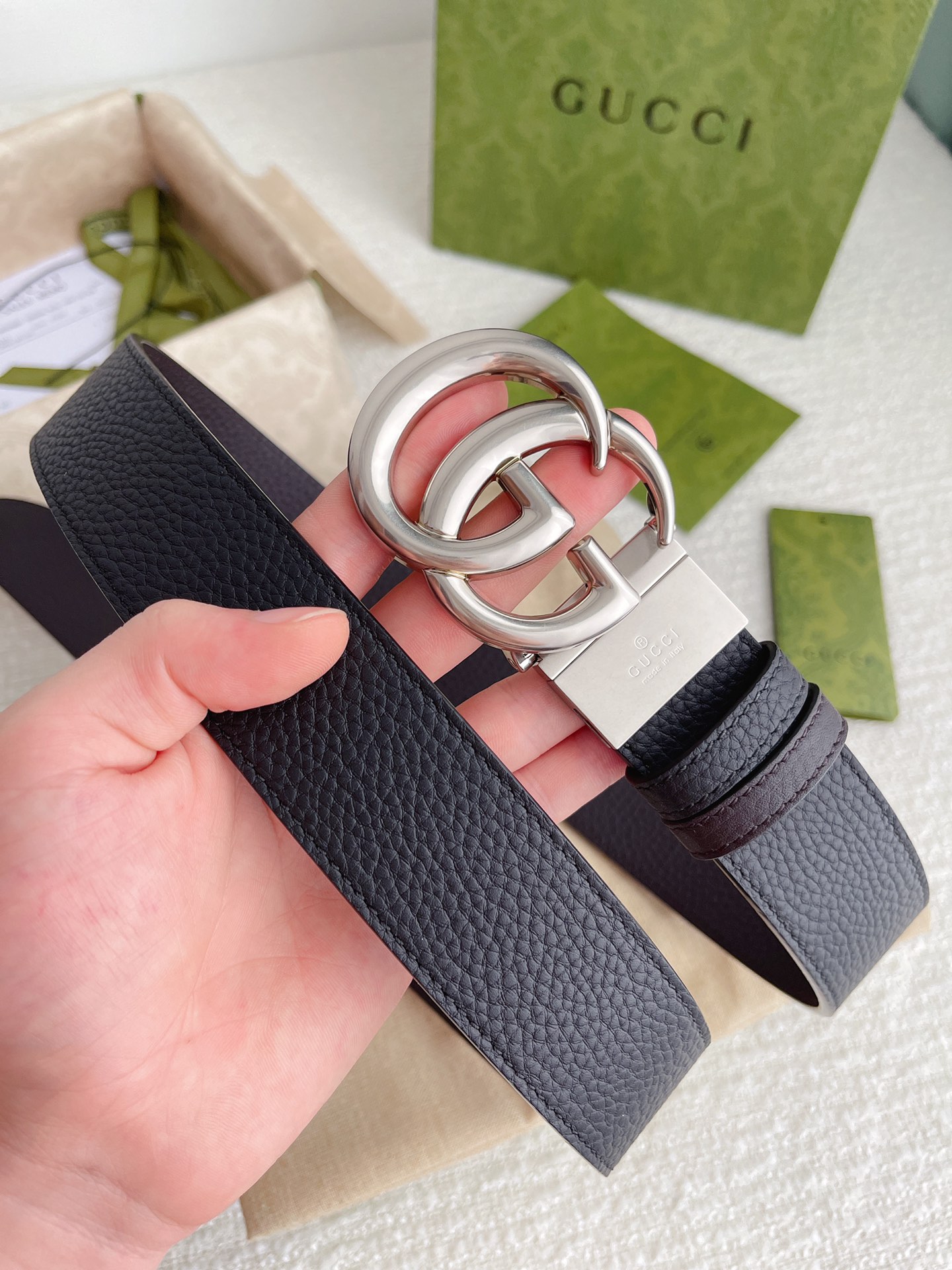 Gucci Basic Belt Top Grain Leather M