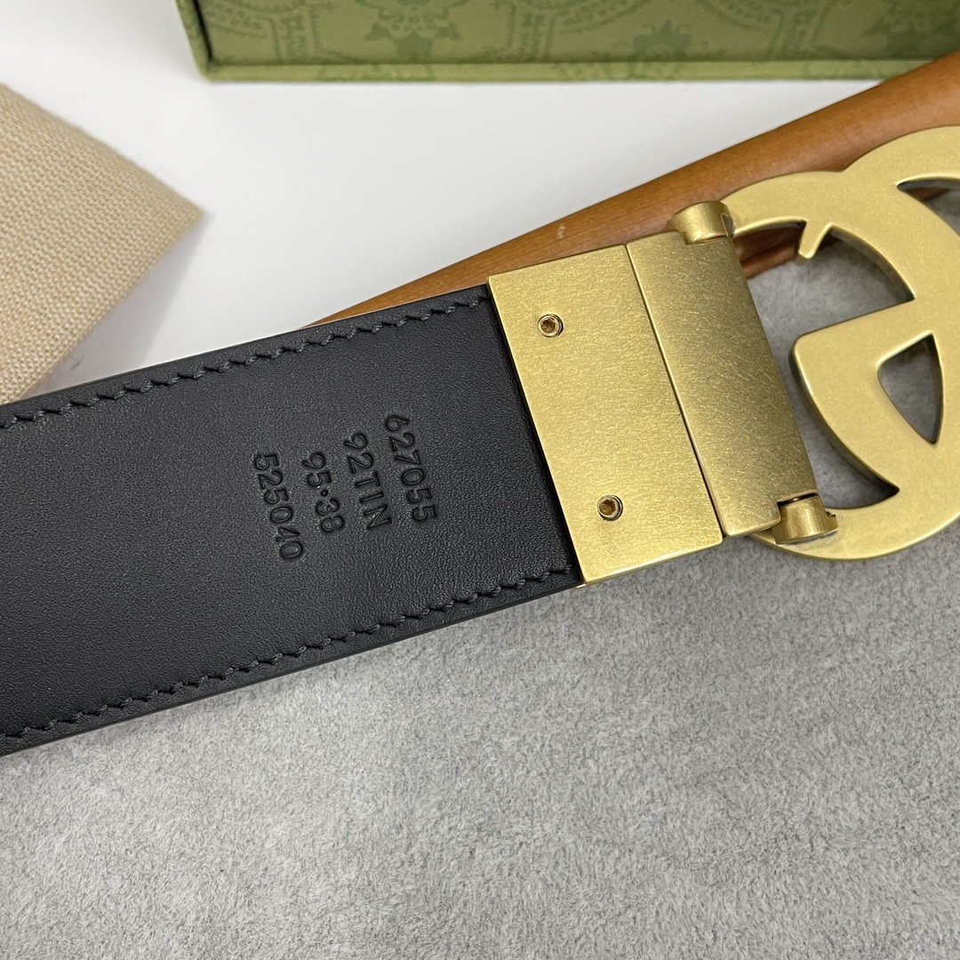 Gucci Basic Belt Cow Leather Black S-m