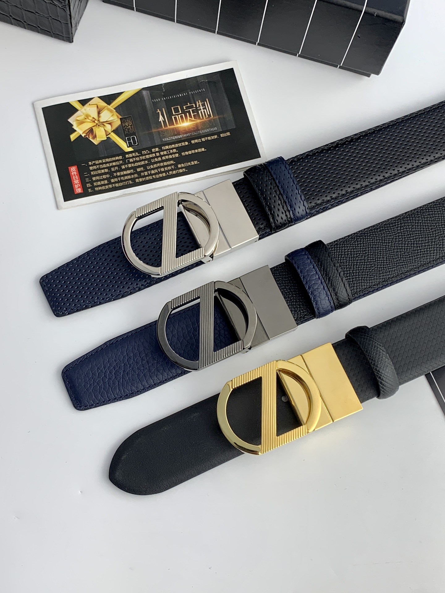 Ermenegildo Zegna Male Basic Belt Cow Leather M