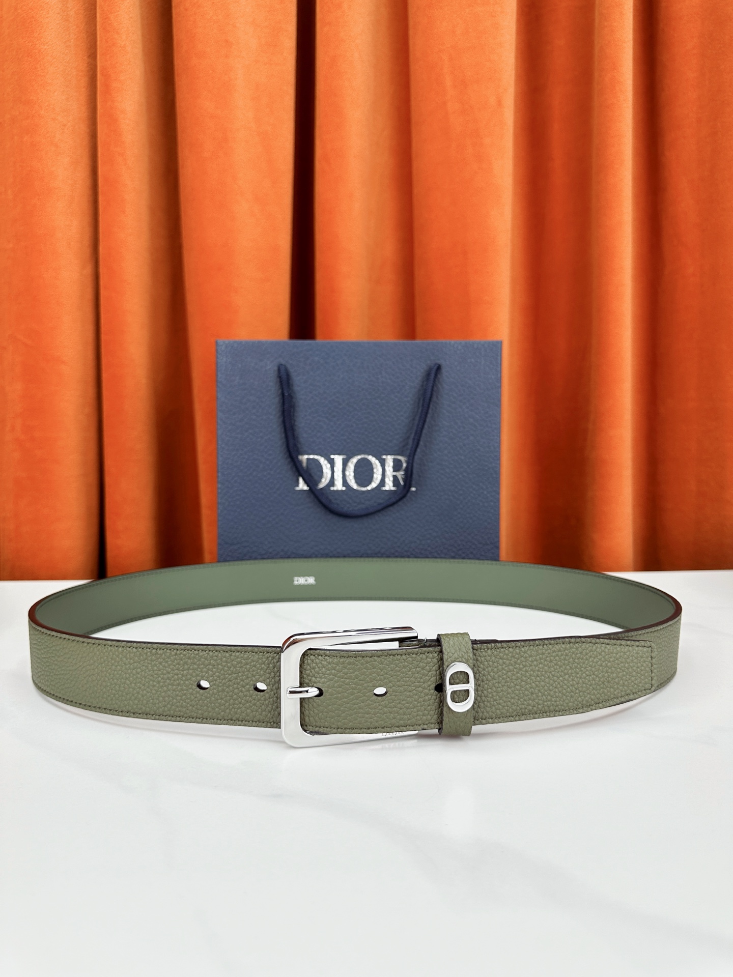 Dior Leather Belt Top Grain Leather Black M