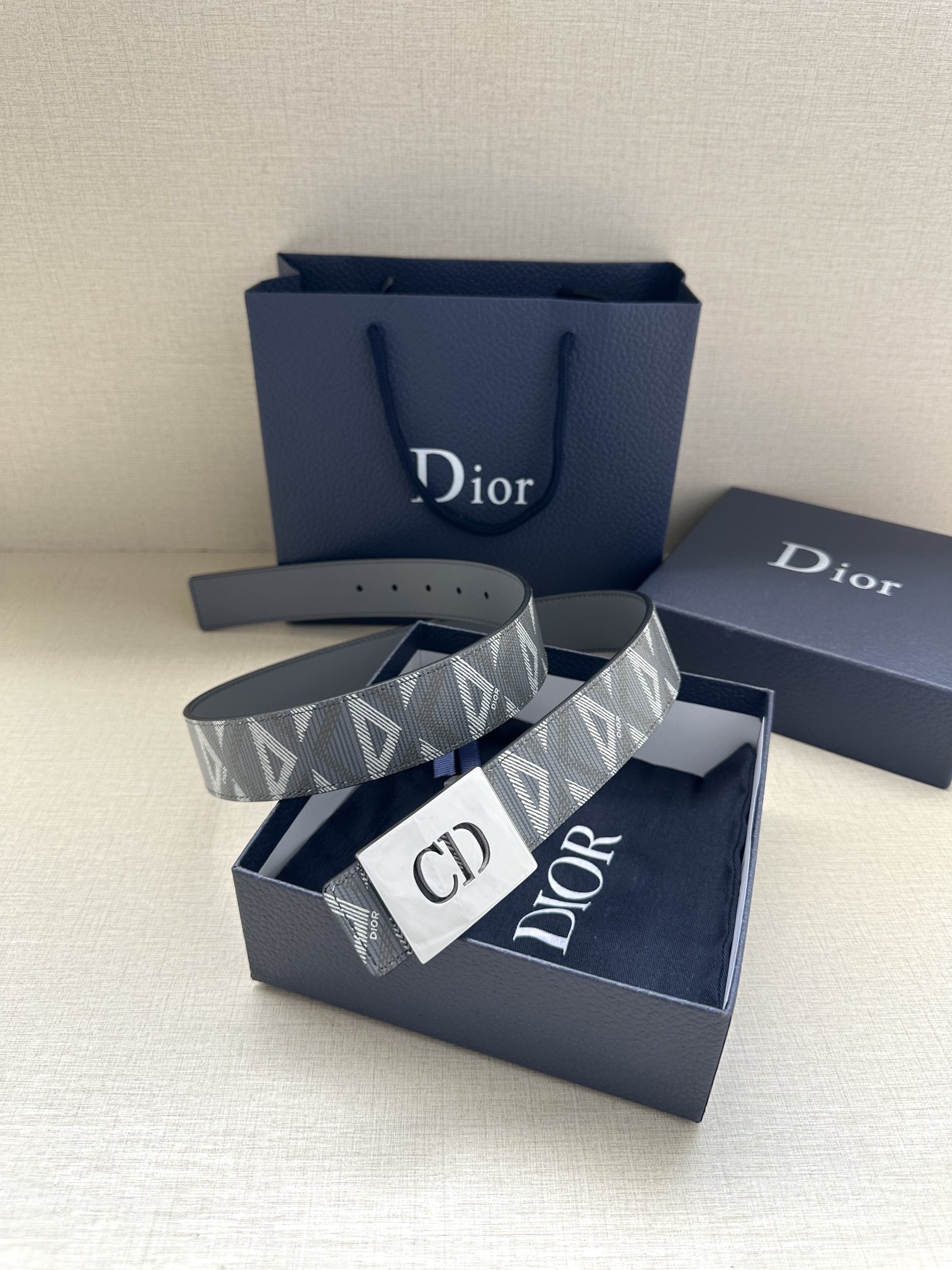 Dior Basic Belt Gray M