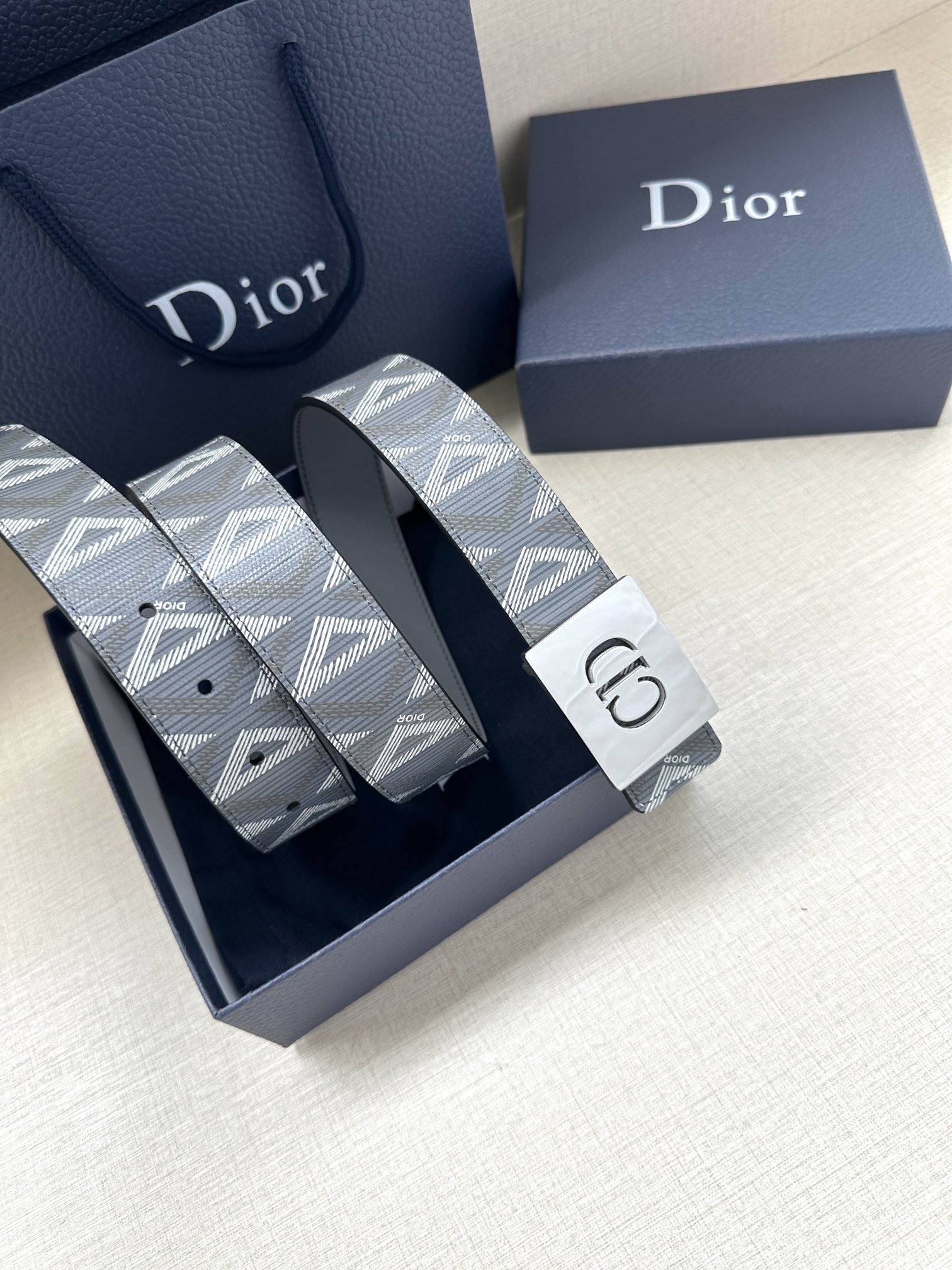 Dior Basic Belt Gray M