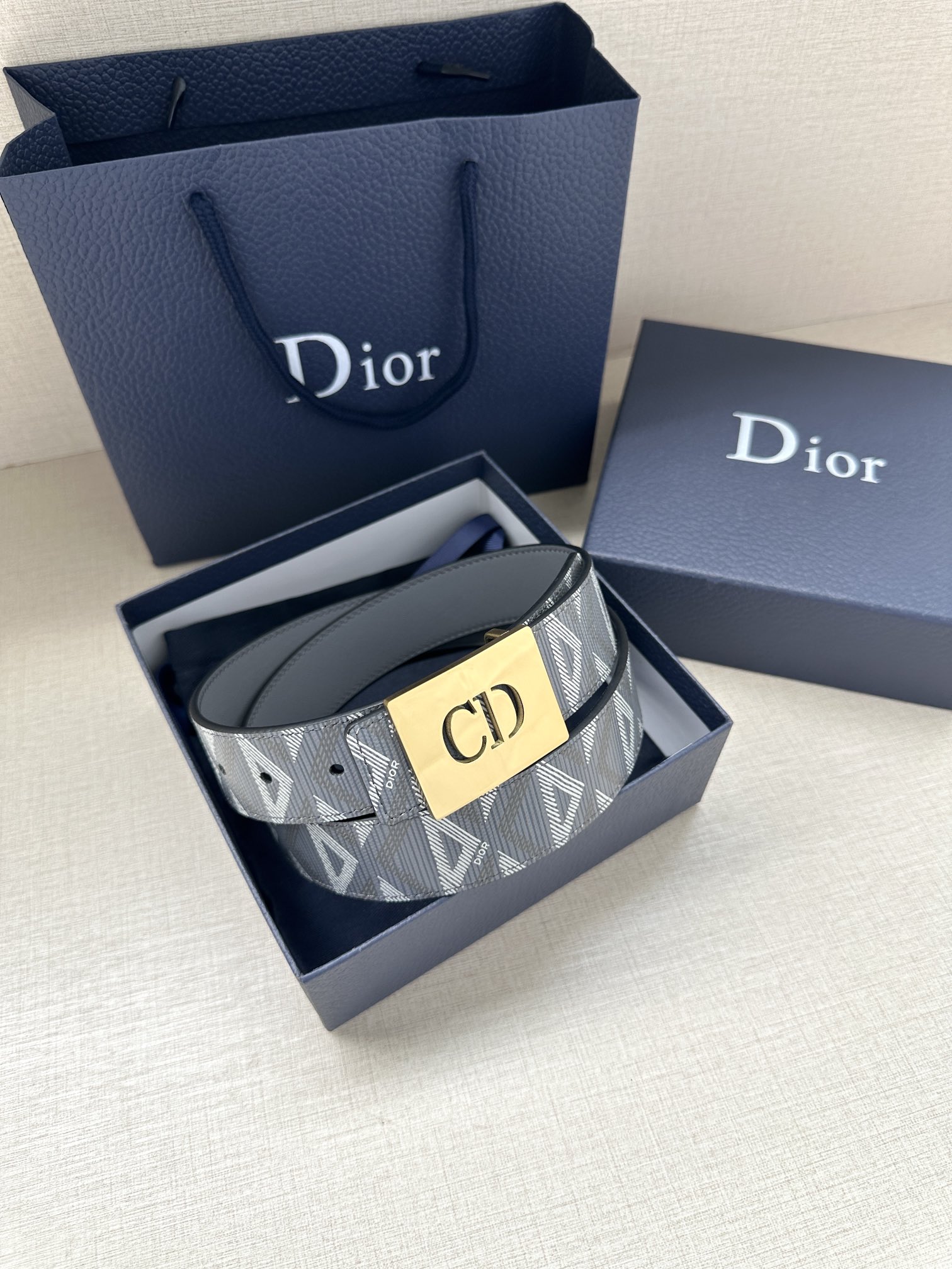 Dior Basic Belt Gray M