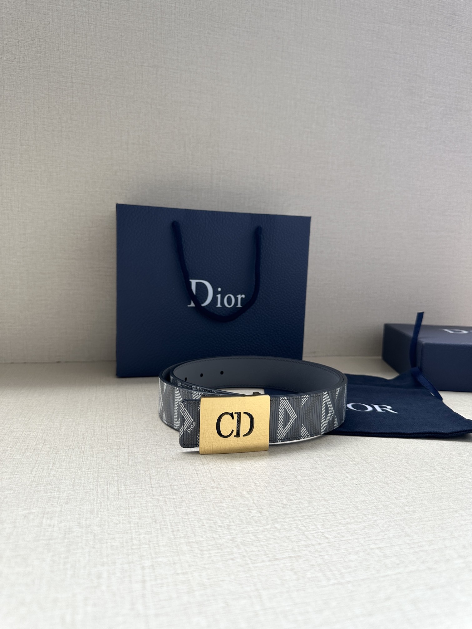 Dior Basic Belt Gray M