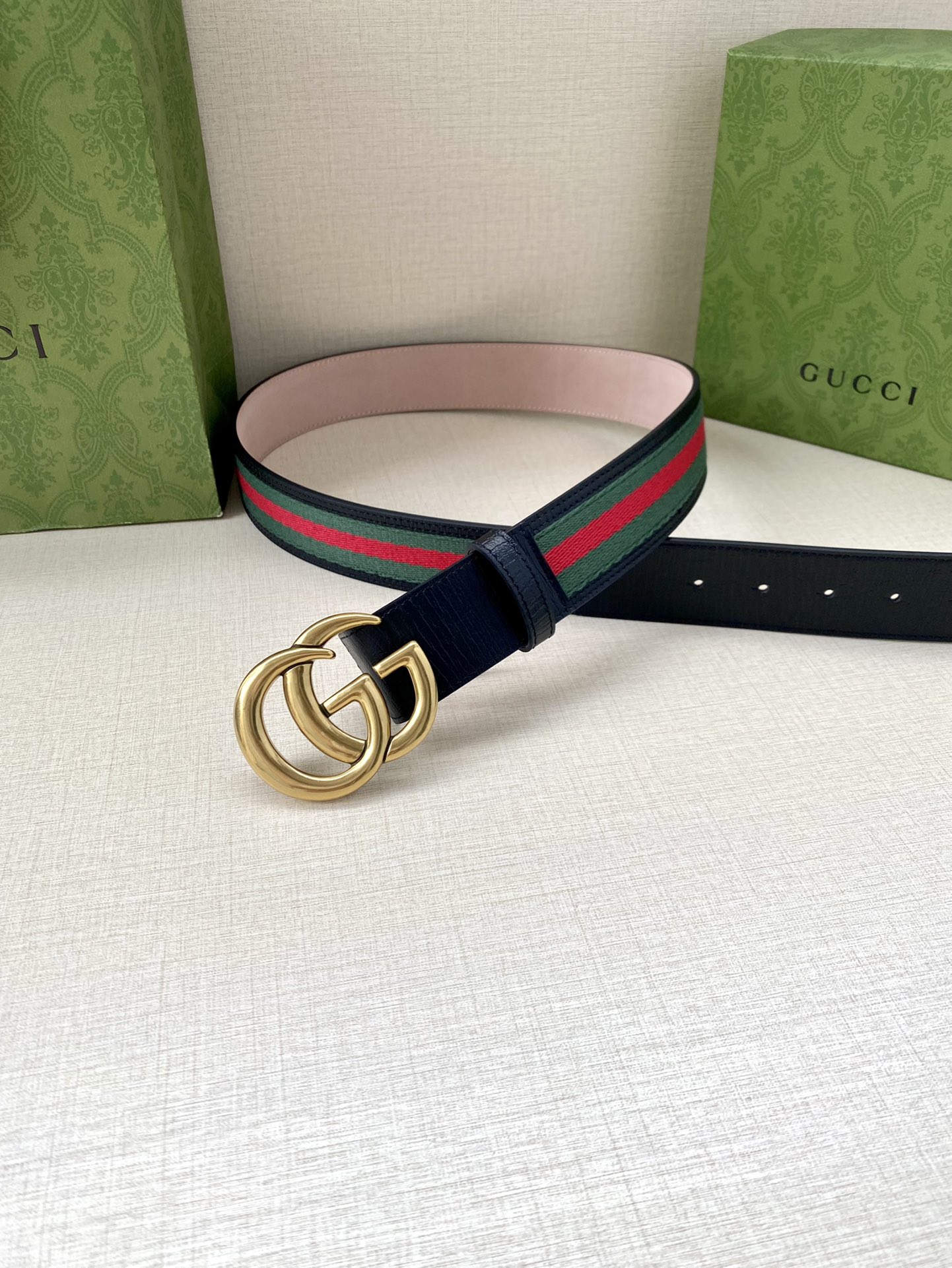Gucci Leather Belt Top Grain Leather Black M