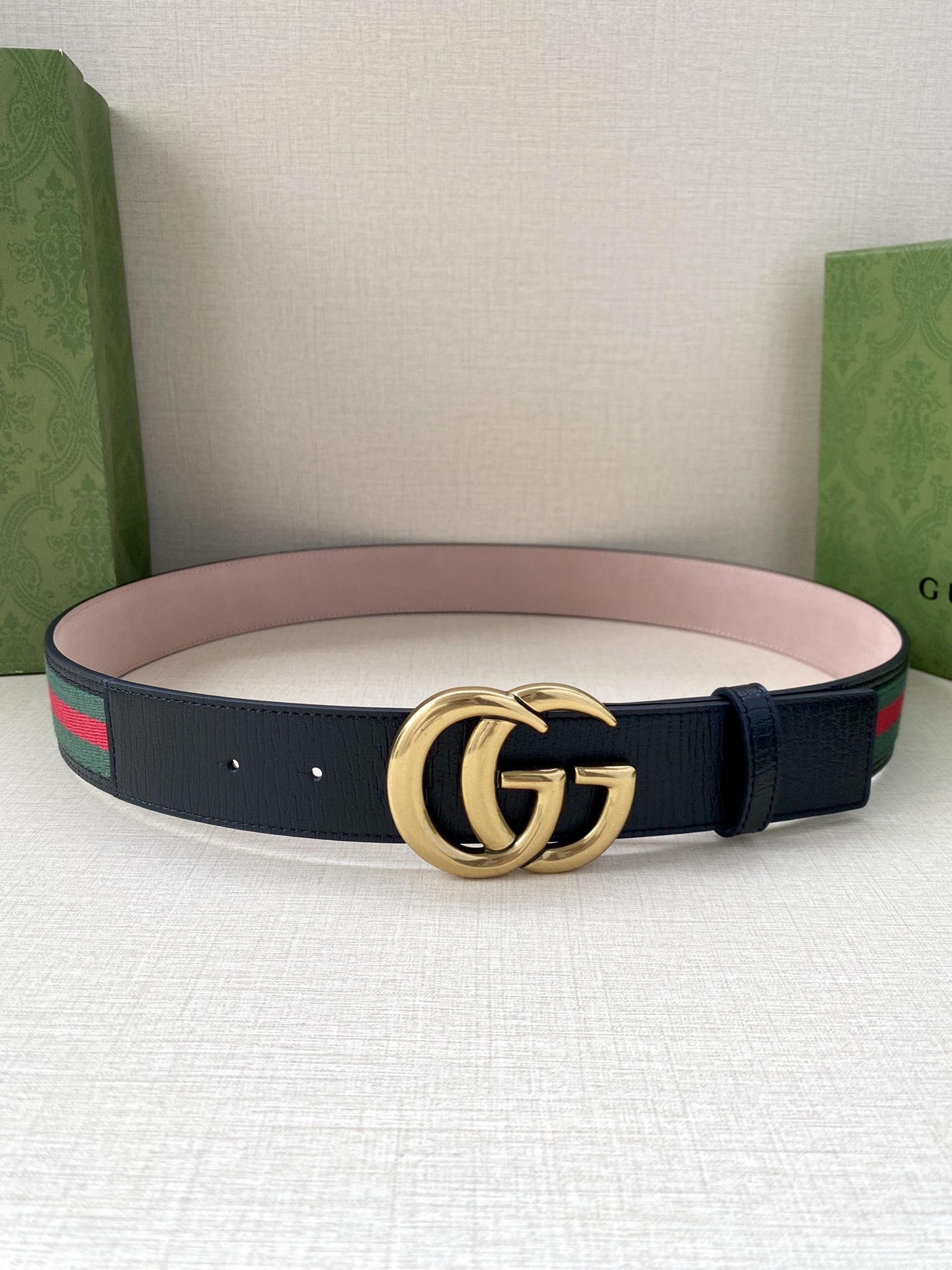 Gucci Leather Belt Top Grain Leather Black M