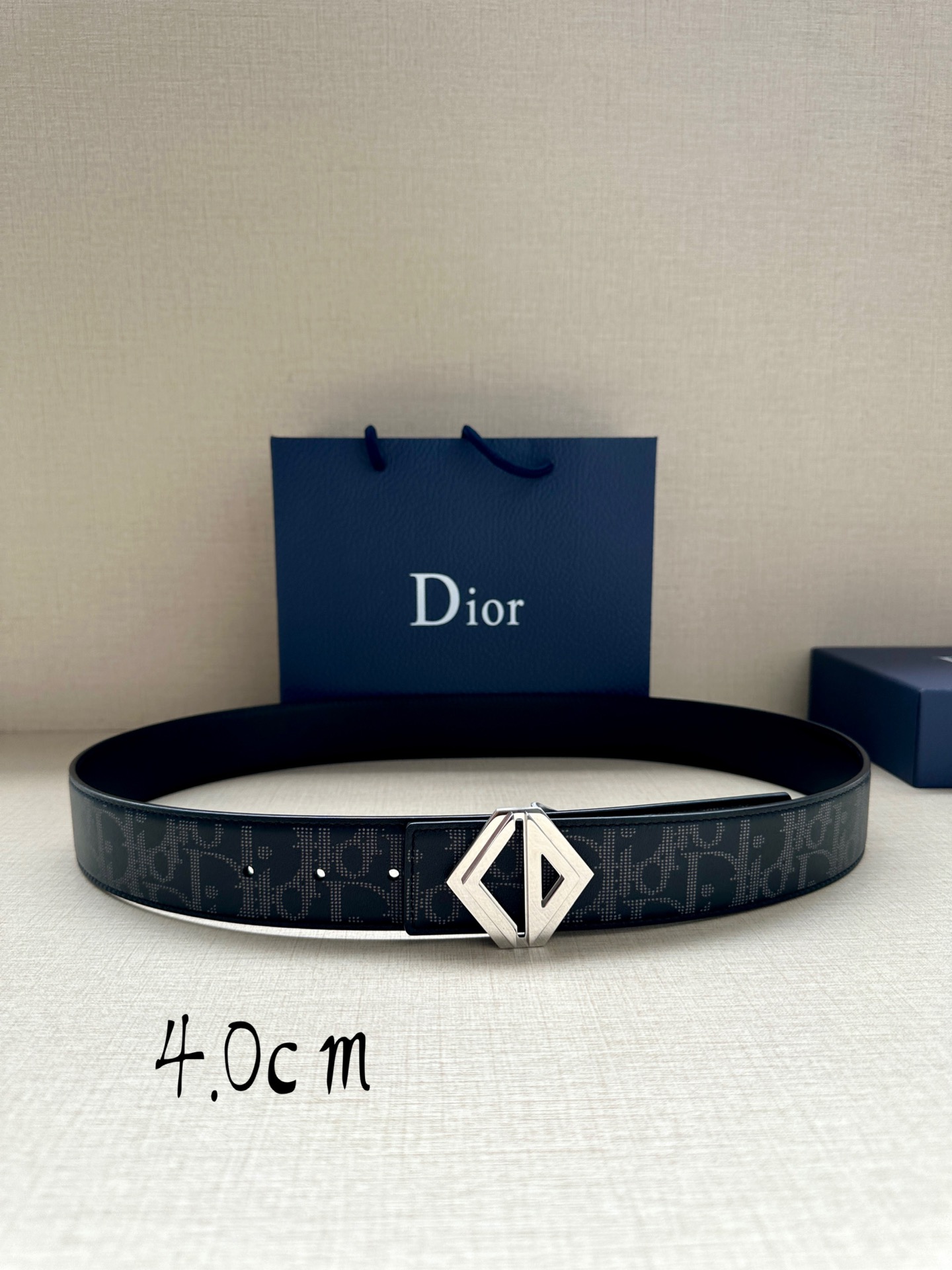 Dior Basic Belt Cow Leather Black M-l