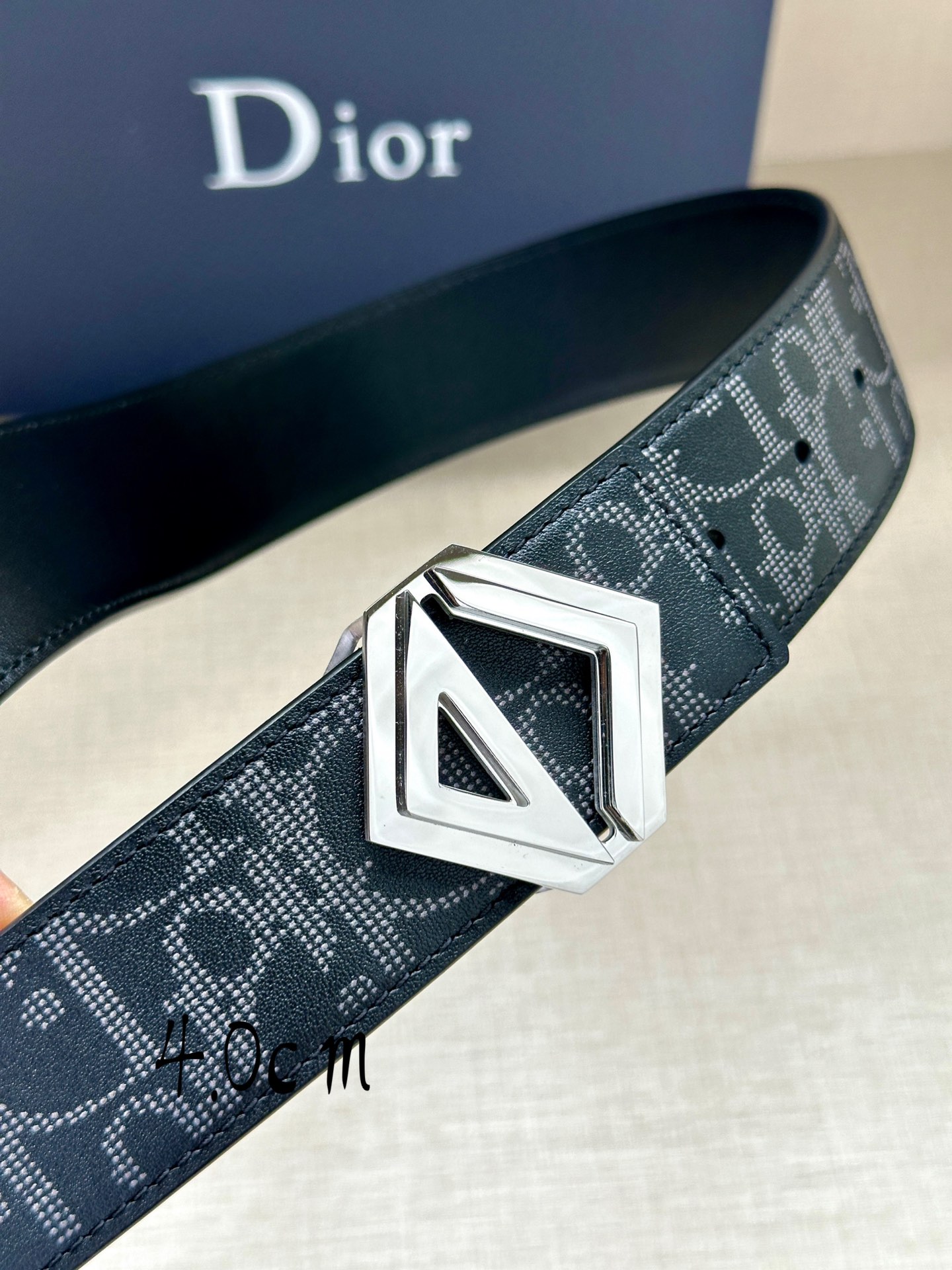 Dior Basic Belt Cow Leather Black M-l