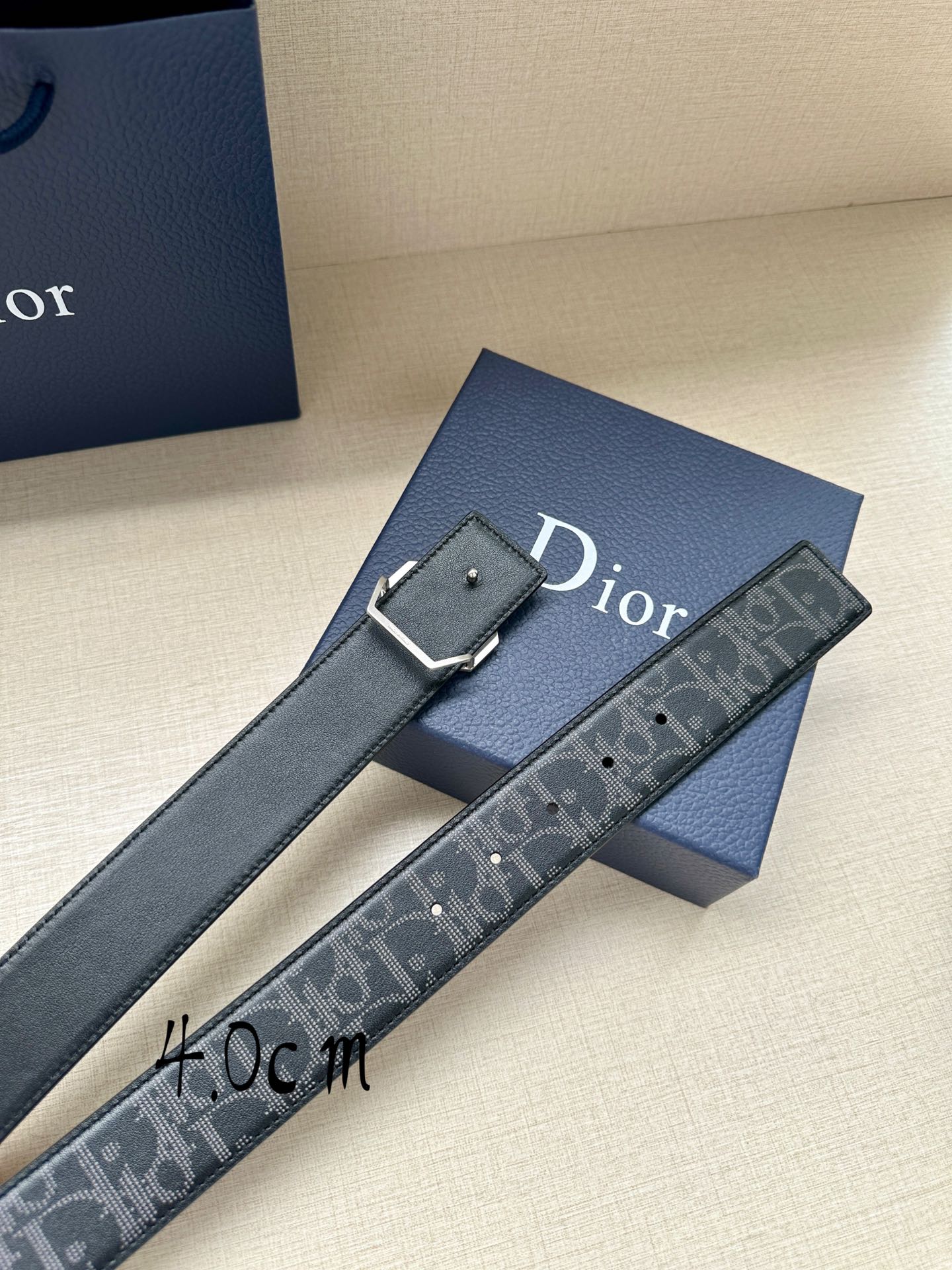 Dior Basic Belt Cow Leather Black M-l