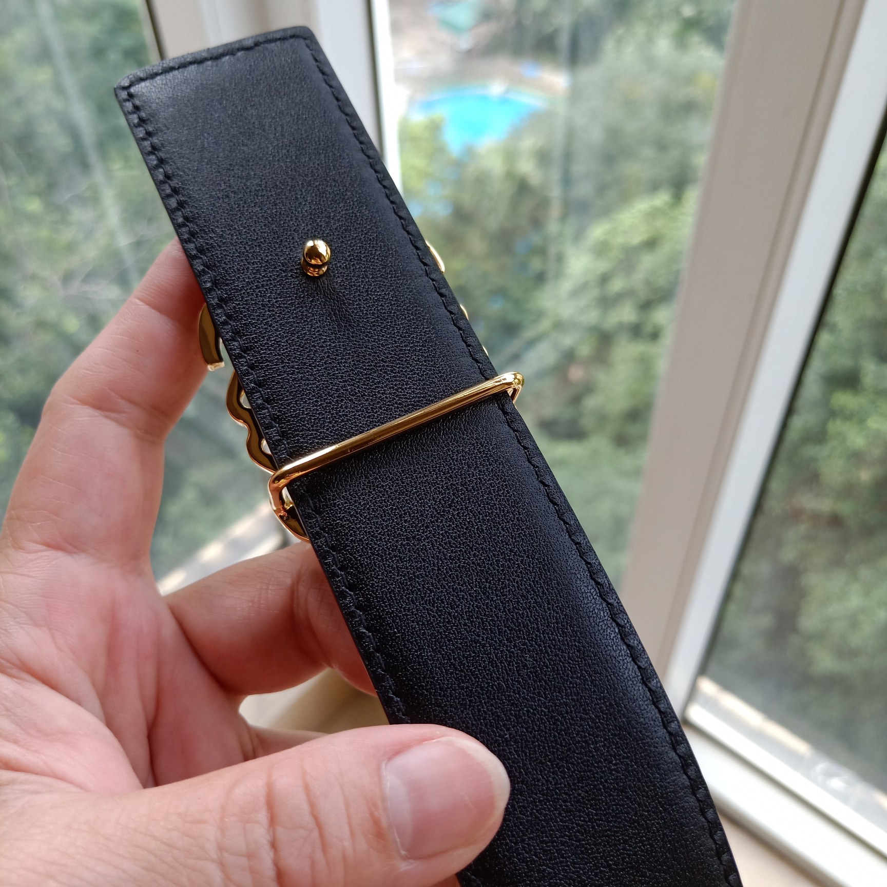 Loewe Male Leather Belt Top Grain Leather 8mm