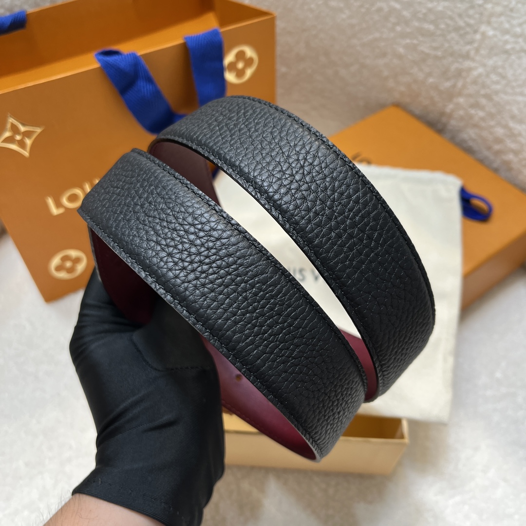 Louis Vuitton Male Leather Belt Cow Leather M