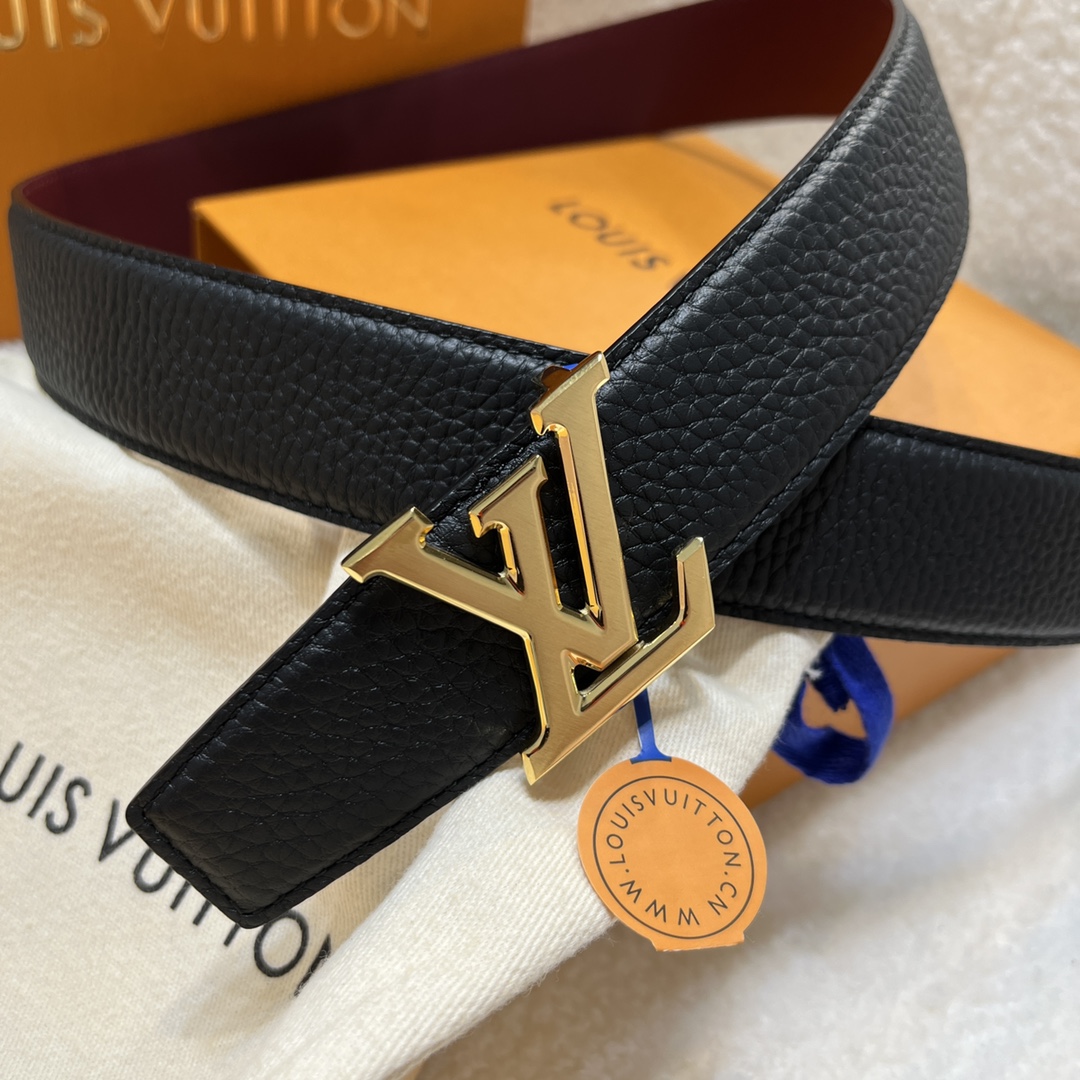 Louis Vuitton Male Leather Belt Cow Leather M