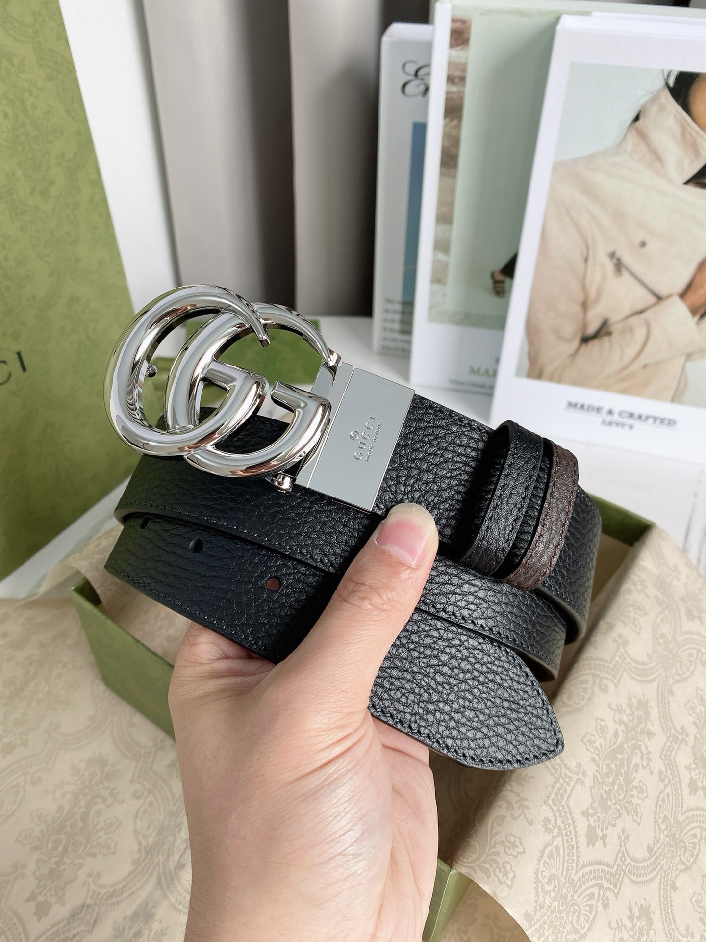 Gucci Leather Belt Top Grain Leather M