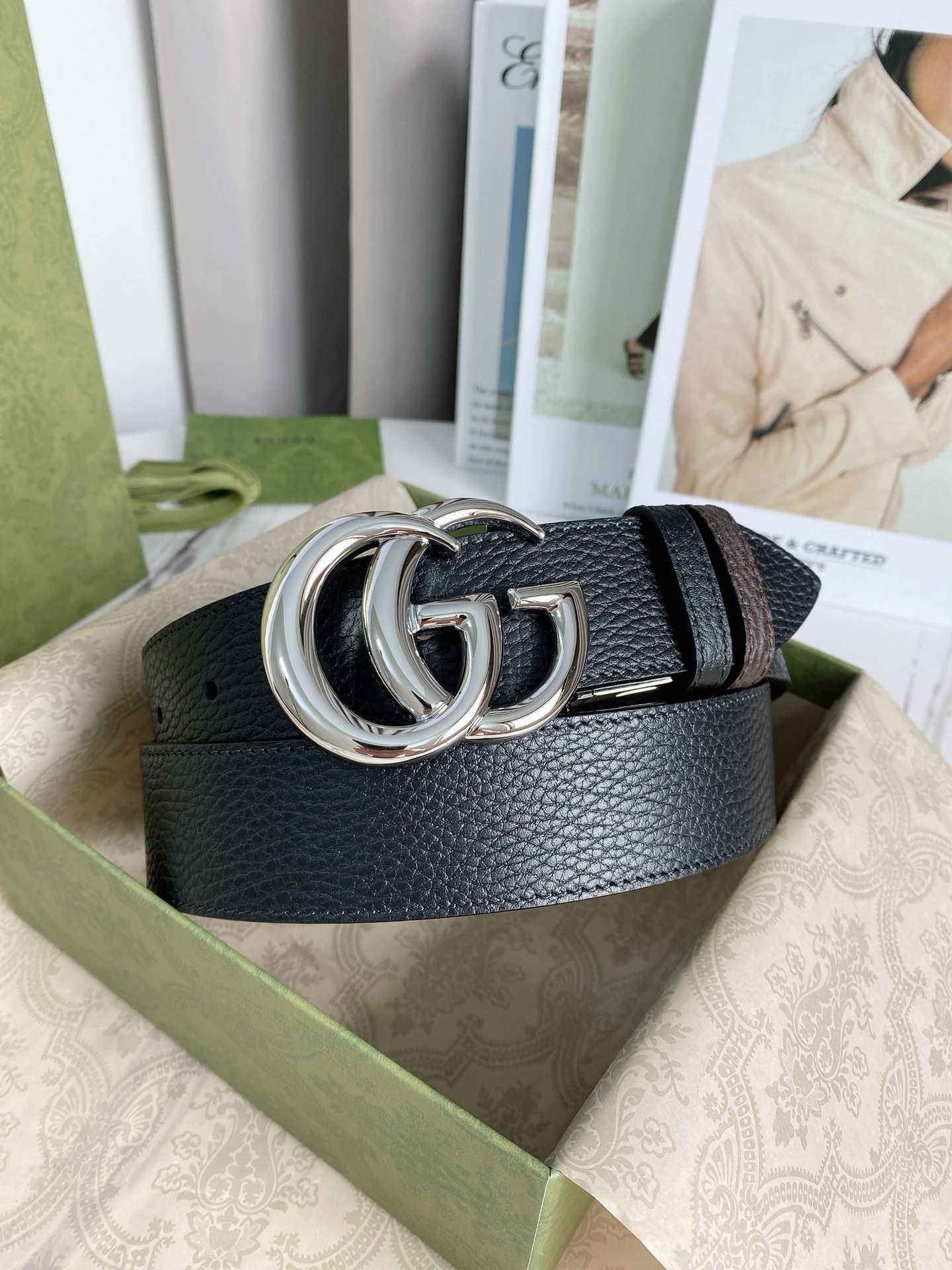 Gucci Leather Belt Top Grain Leather M
