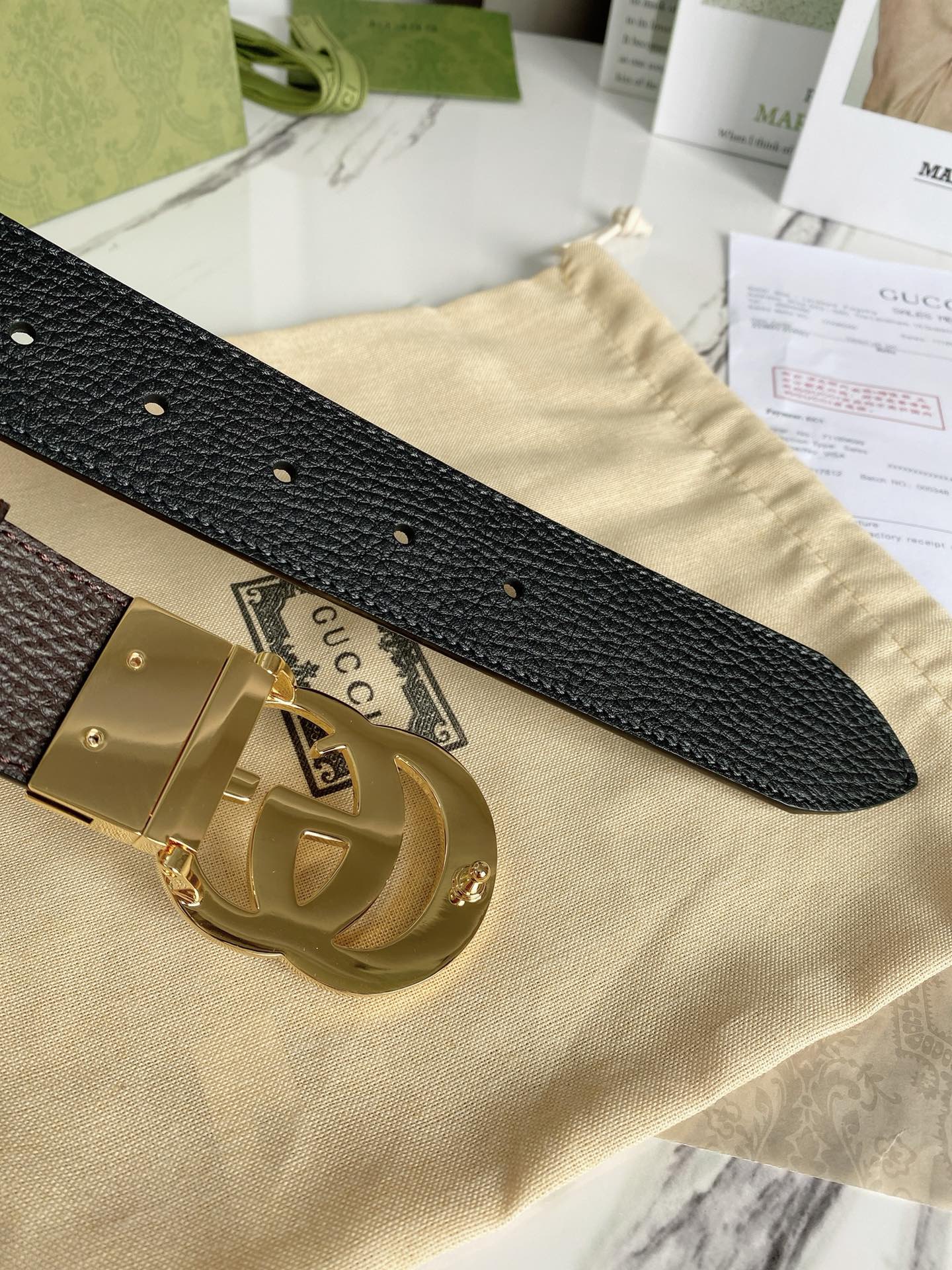 Gucci Leather Belt Top Grain Leather M