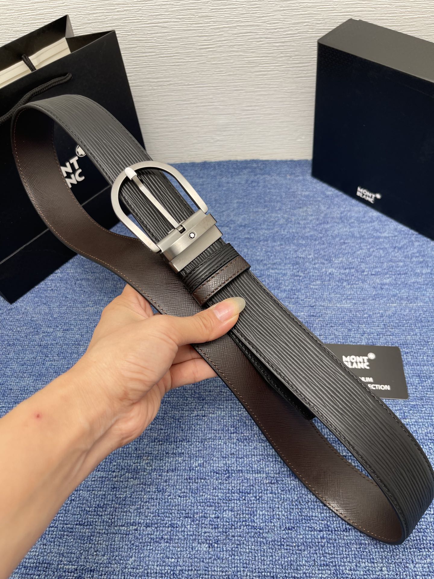 Montblanc Male Basic Belt Cow Leather M-l