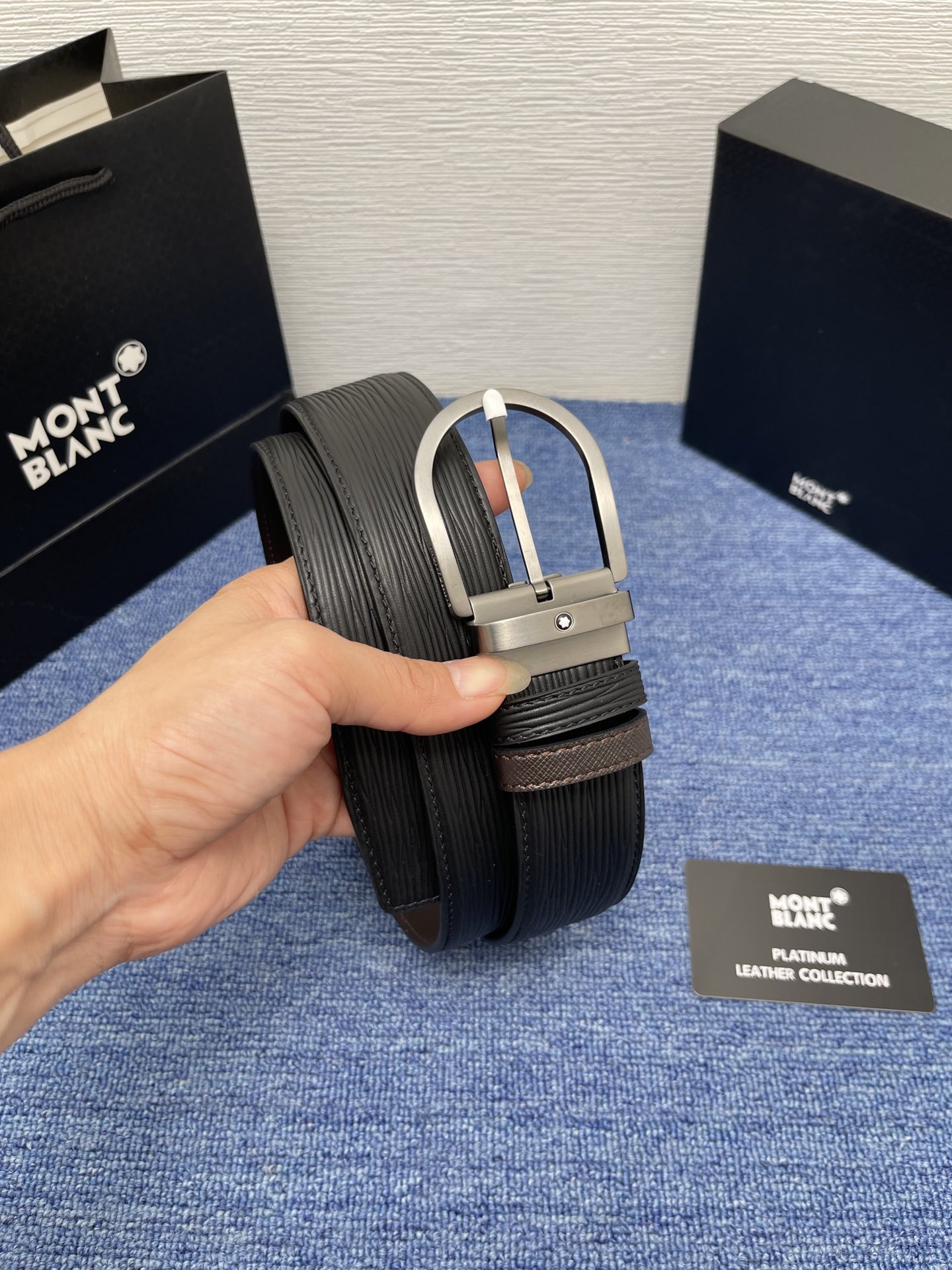 Montblanc Male Basic Belt Cow Leather M-l