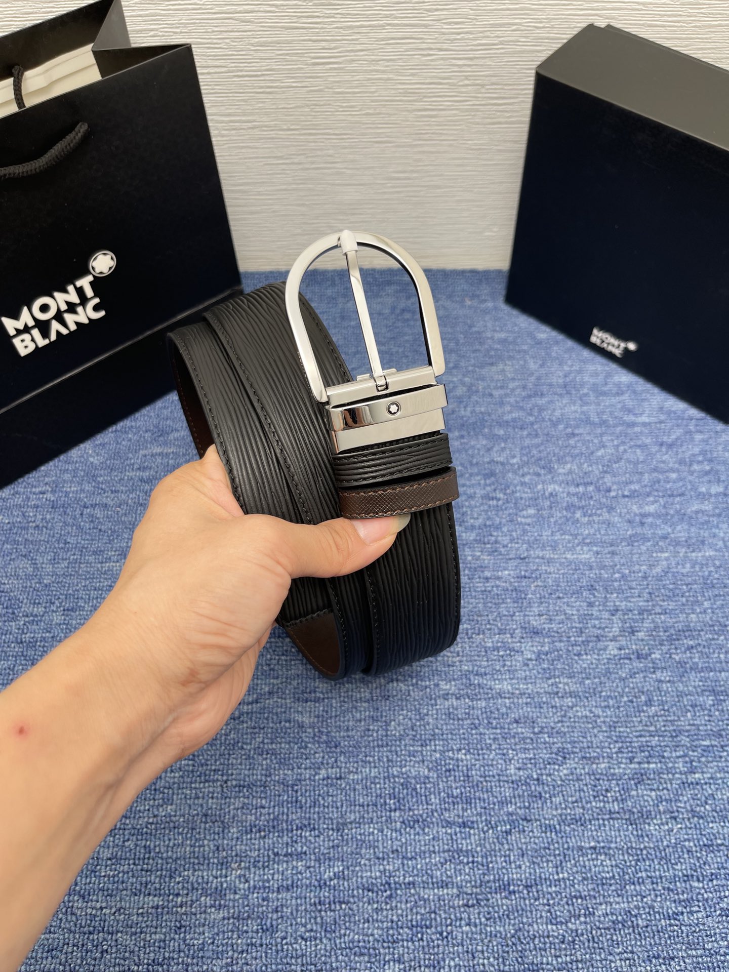 Montblanc Male Basic Belt Cow Leather M-l