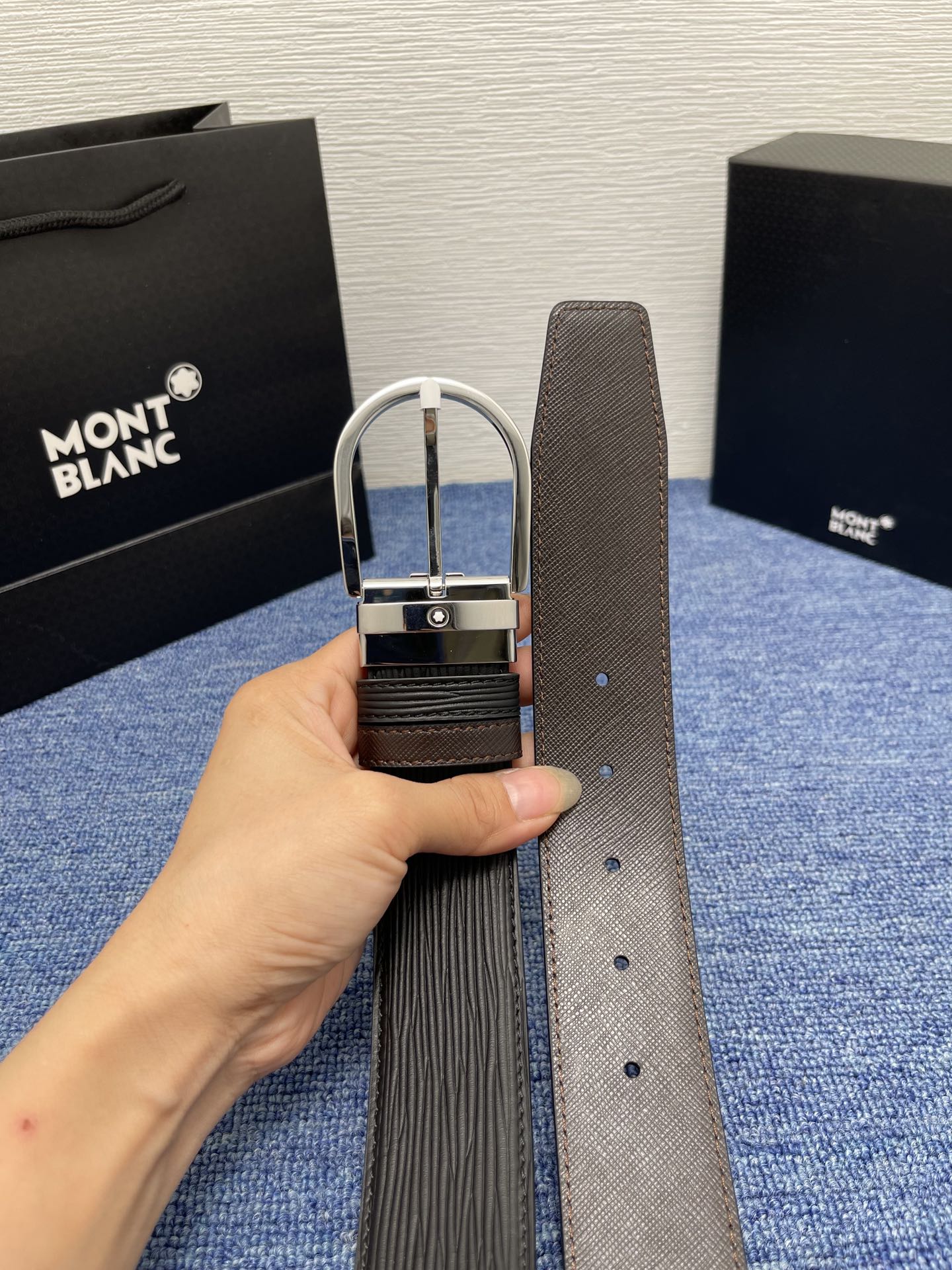 Montblanc Male Basic Belt Cow Leather M-l