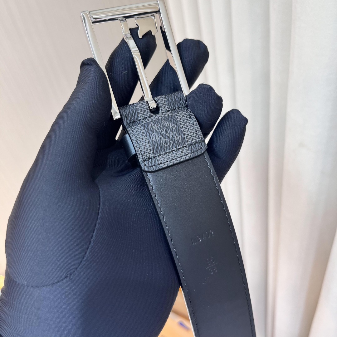 Louis Vuitton Male Pin Buckle Belt Cow Leather S-m-l