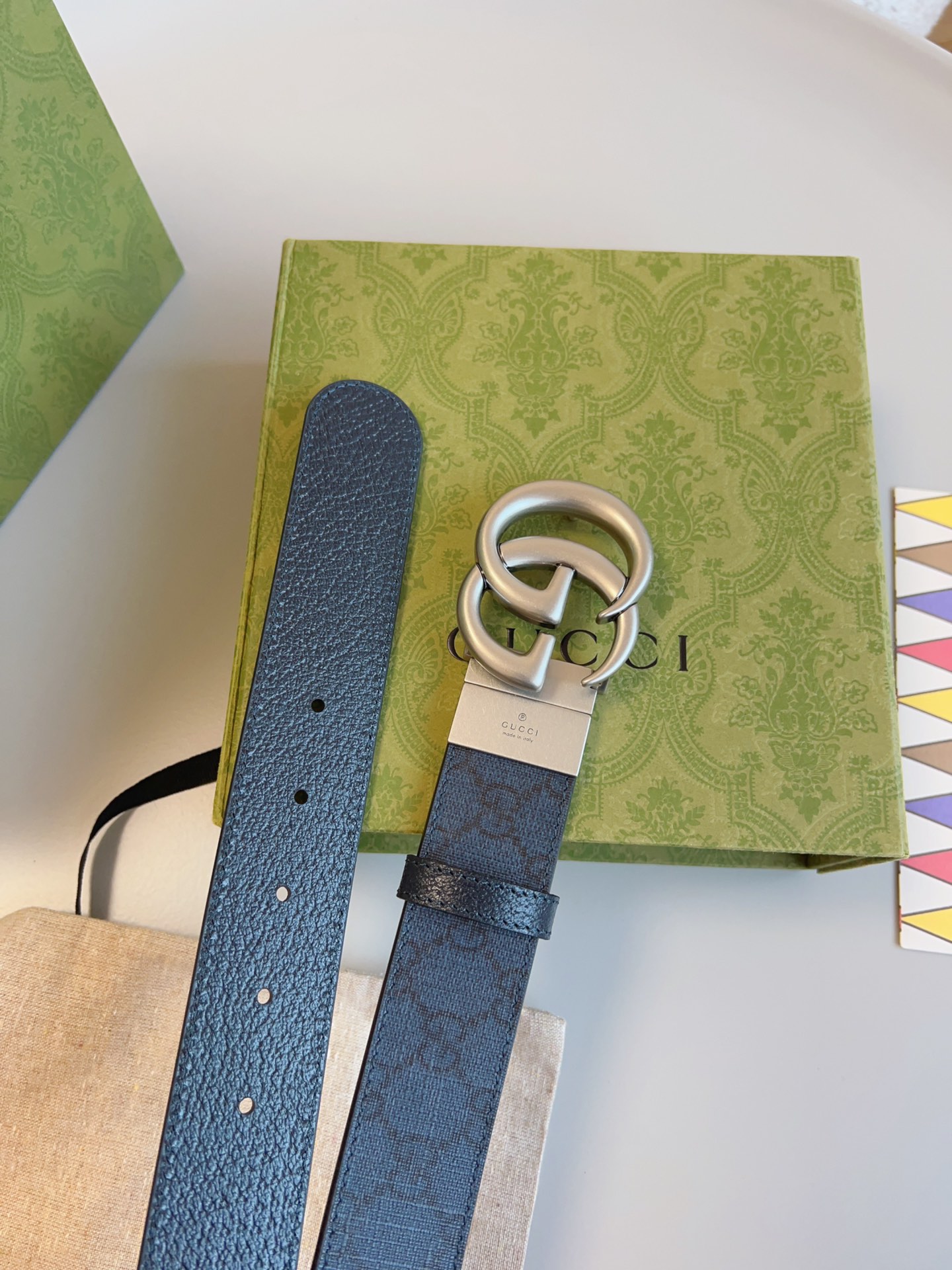 Gucci Basic Belt Blue S-m