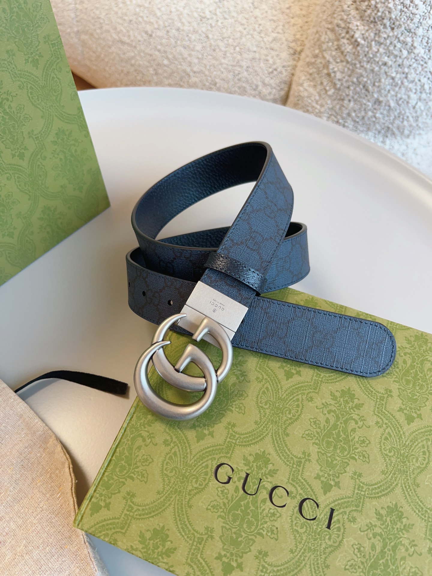 Gucci Basic Belt Blue S-m