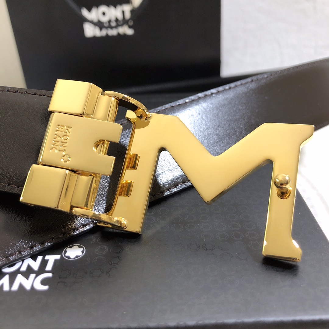 Montblanc Male Basic Belt Cow Leather 34mm