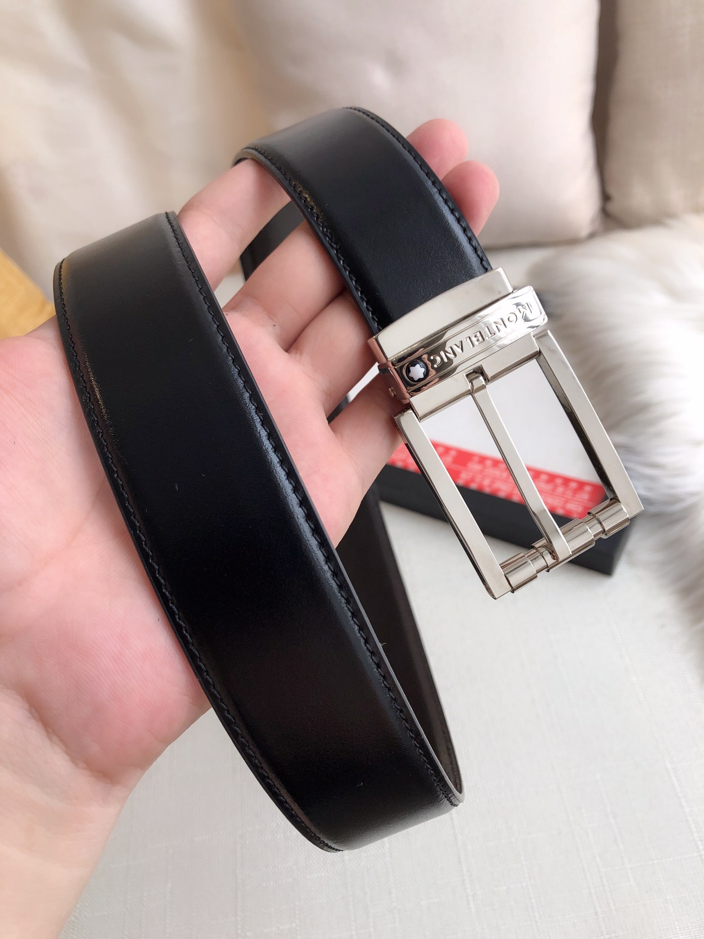 Montblanc Male Basic Belt Cow Leather 34mm