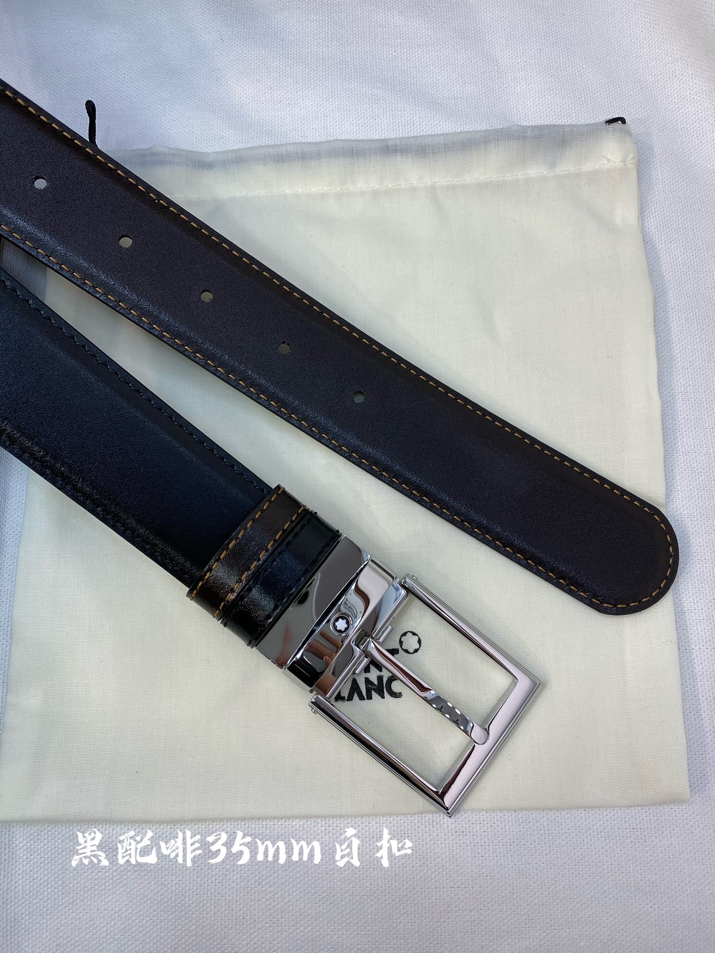 Montblanc Male Pin Buckle Belt Cow Leather M