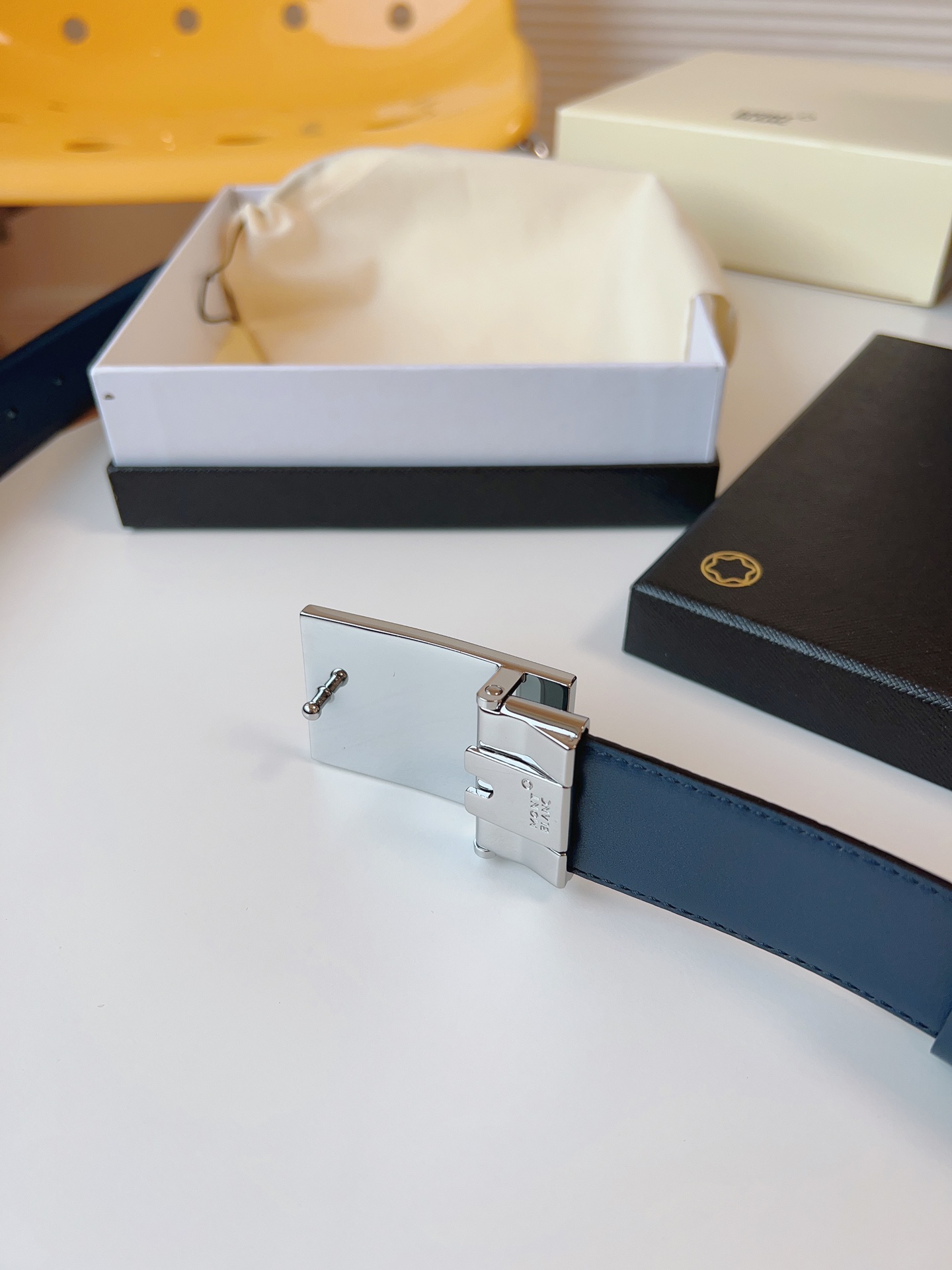 Montblanc Male Leather Belt Top Grain Leather M-l