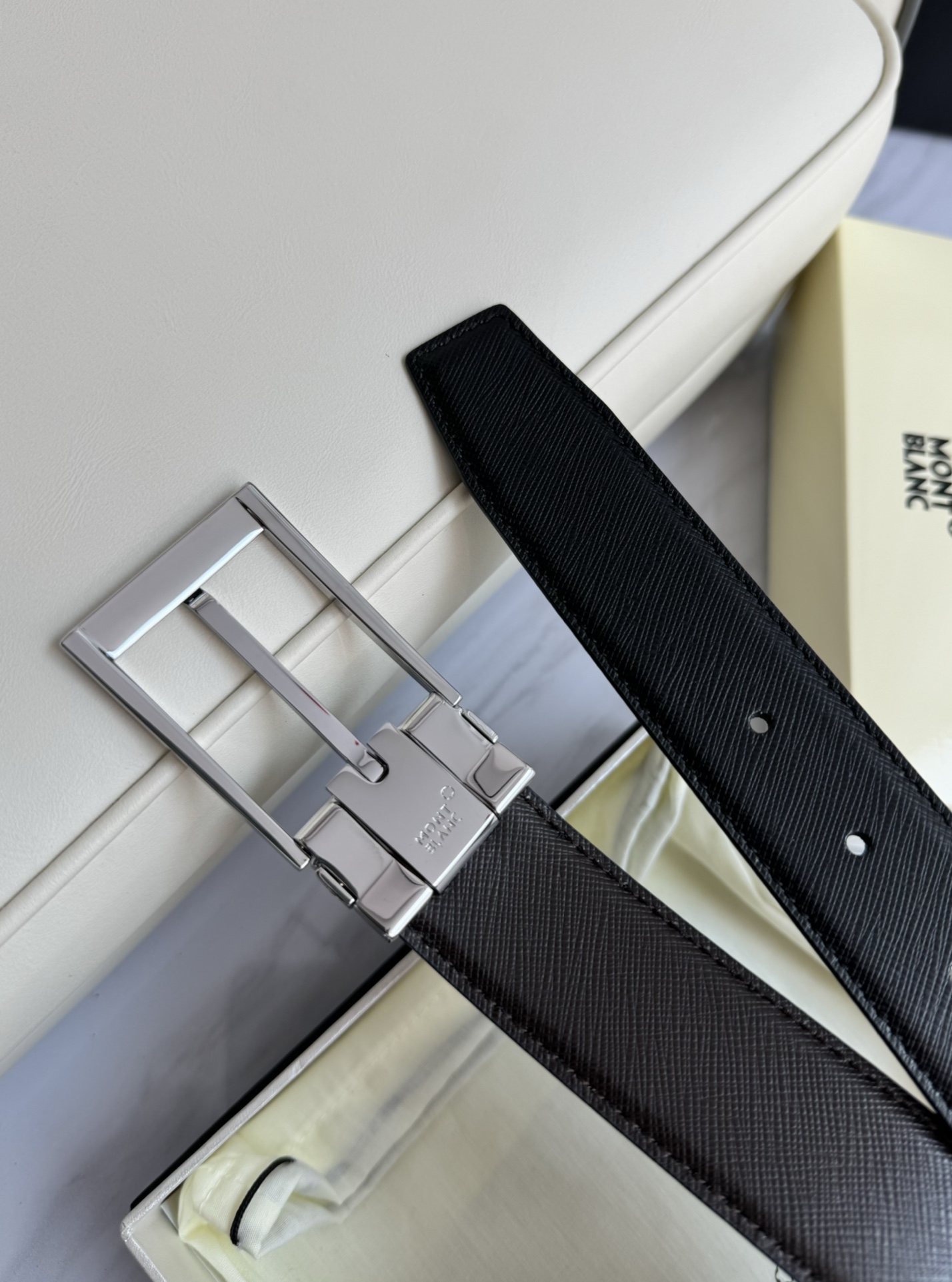 Montblanc Male Leather Belt Top Grain Leather M-l