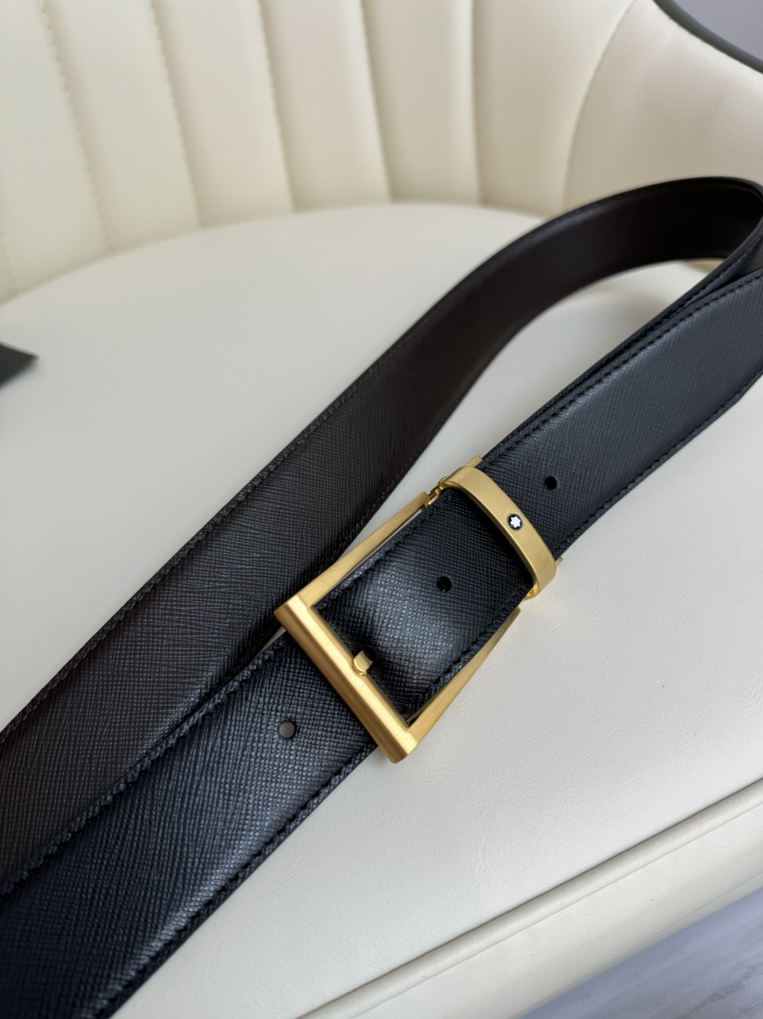 Montblanc Male Leather Belt Top Grain Leather M-l