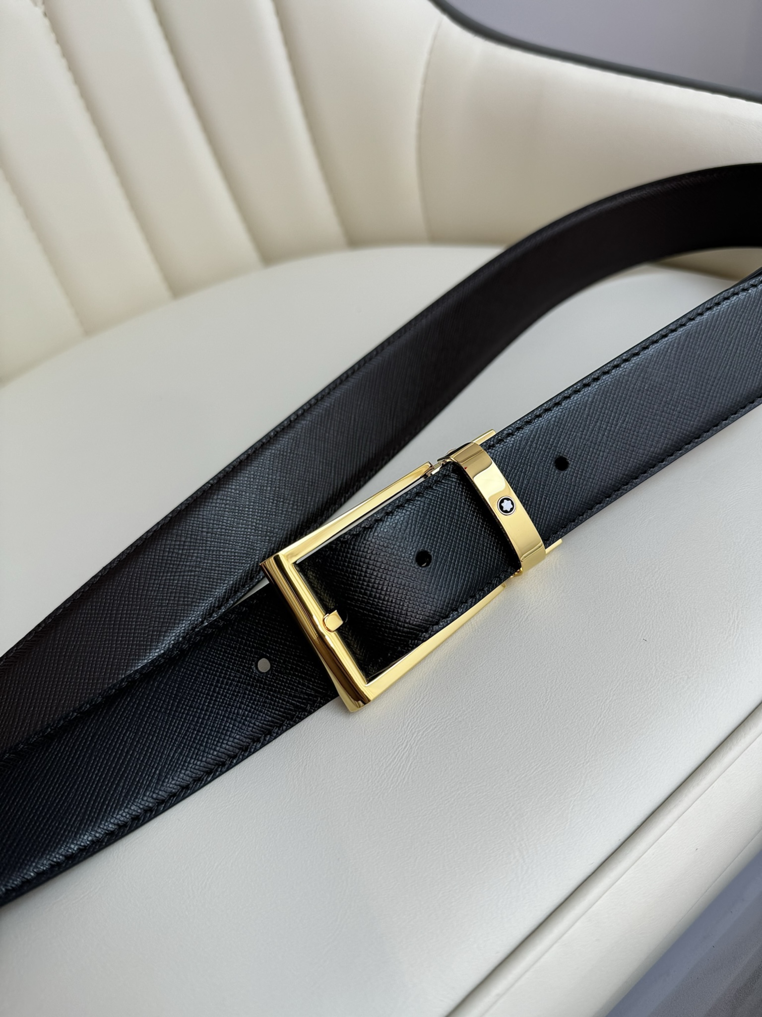 Montblanc Male Leather Belt Top Grain Leather M-l