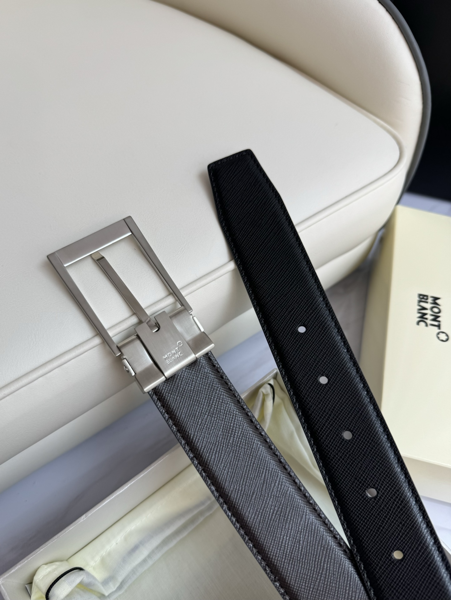 Montblanc Male Leather Belt Top Grain Leather M-l