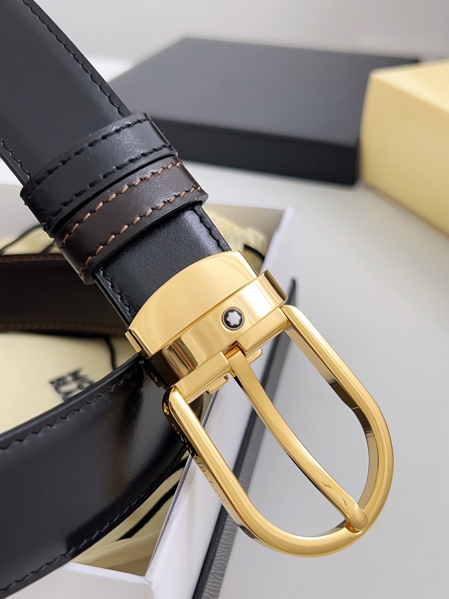 Montblanc Male Pin Buckle Belt Cow Leather M