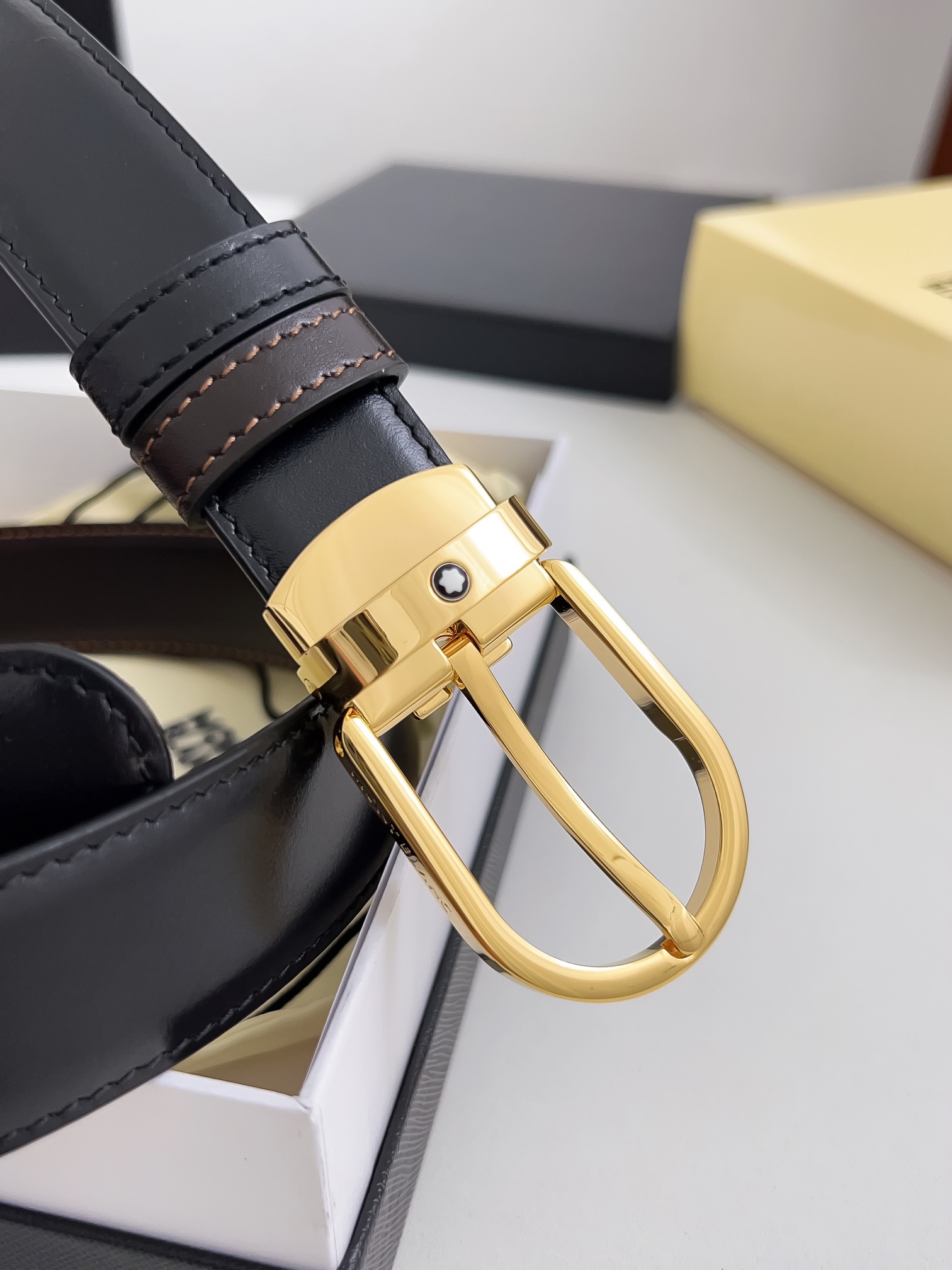 Montblanc Male Pin Buckle Belt Cow Leather M