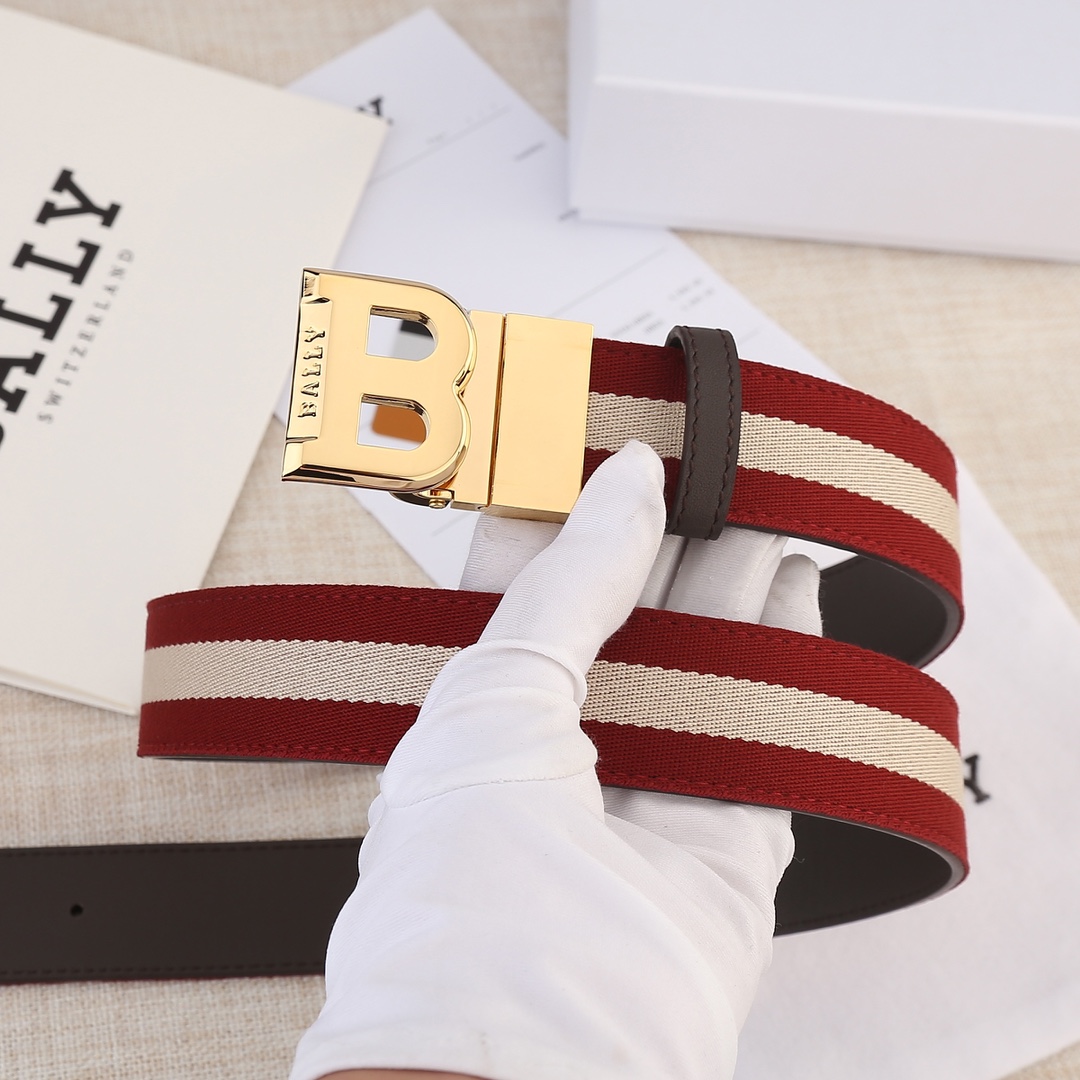 Bally Male Leather Belt Cow Leather M