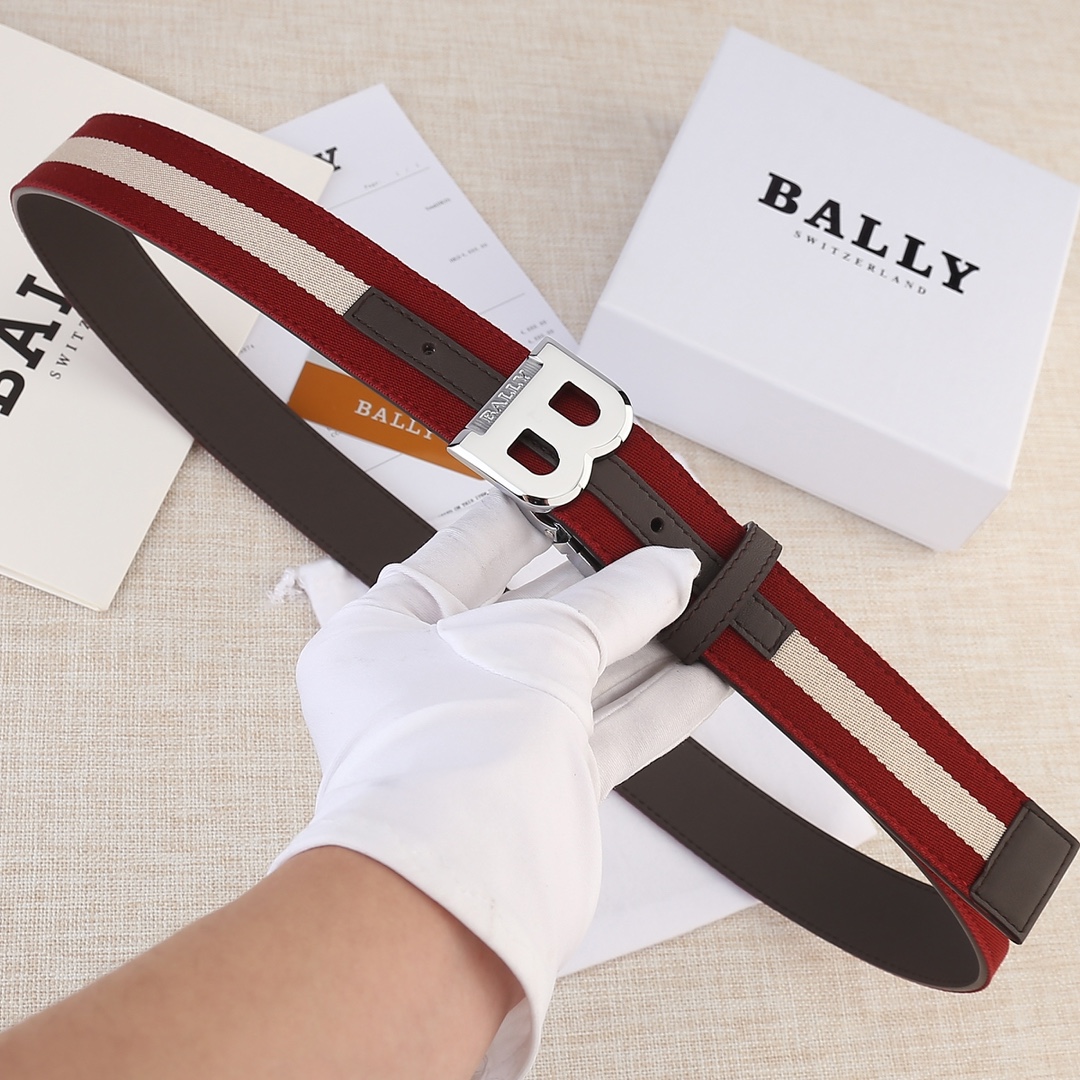 Bally Male Leather Belt Cow Leather M