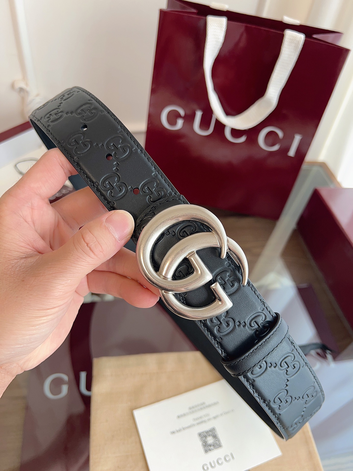 Gucci Male Basic Belt Cow Leather Black M