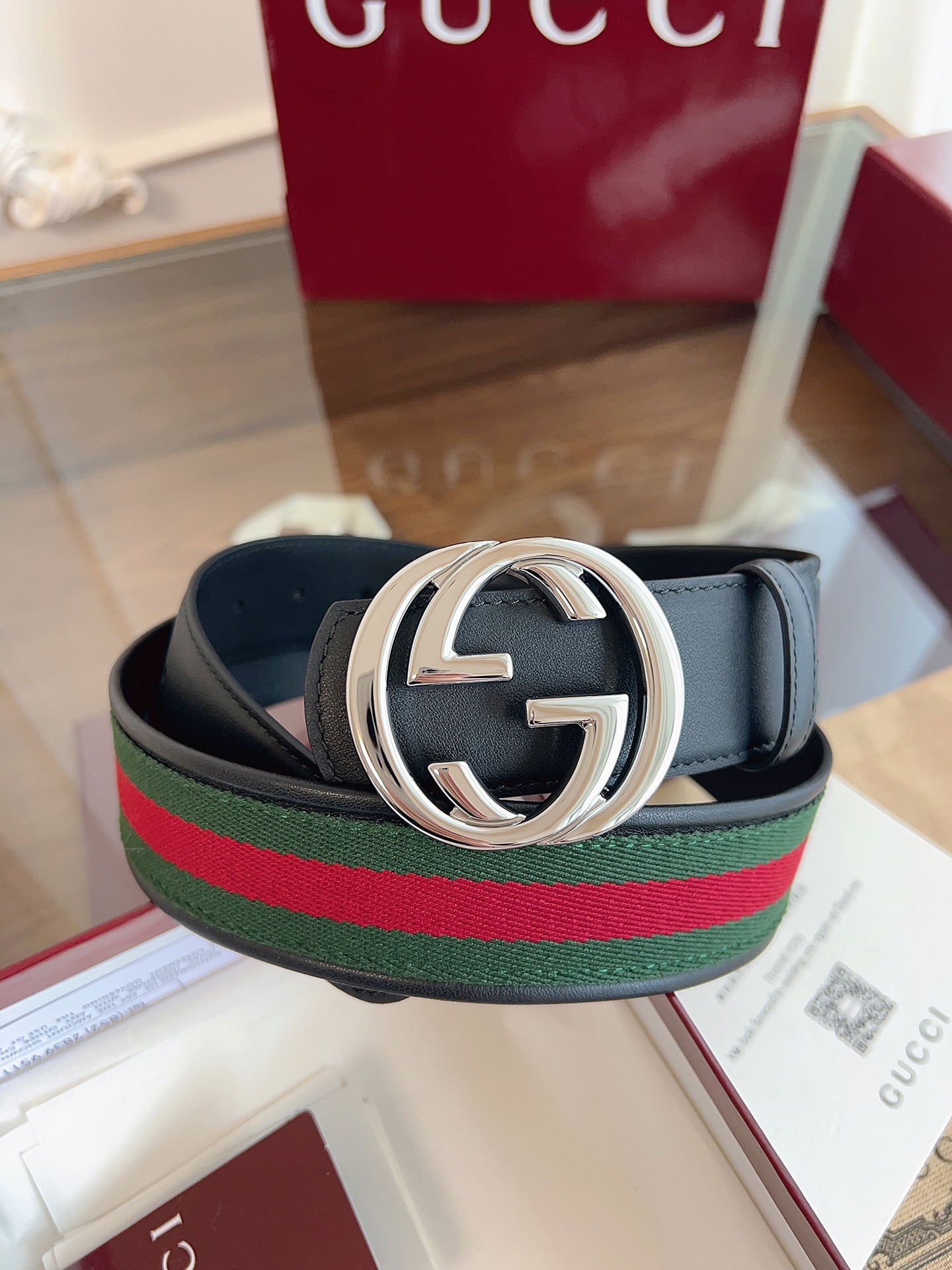 Gucci Male Basic Belt Canvas Black M
