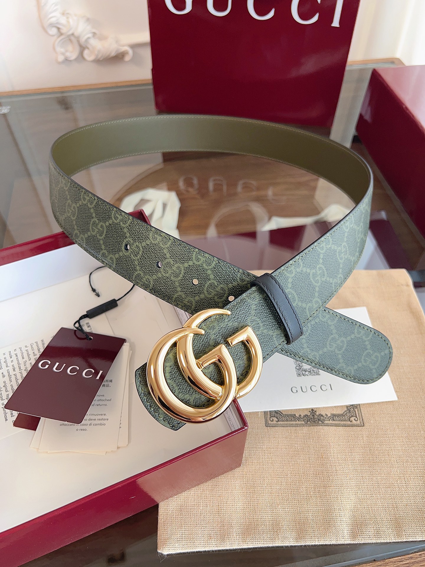 Gucci Male Basic Belt Green M