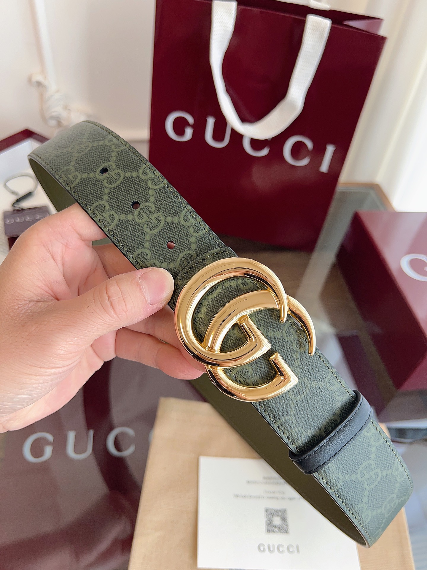 Gucci Male Basic Belt Green M