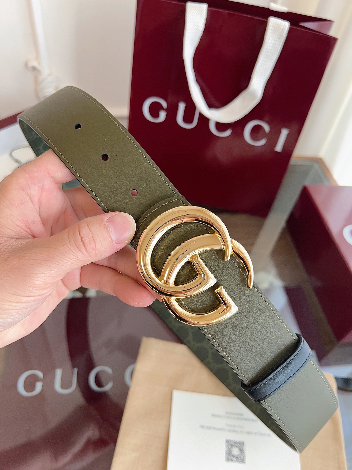 Gucci Male Basic Belt Green M