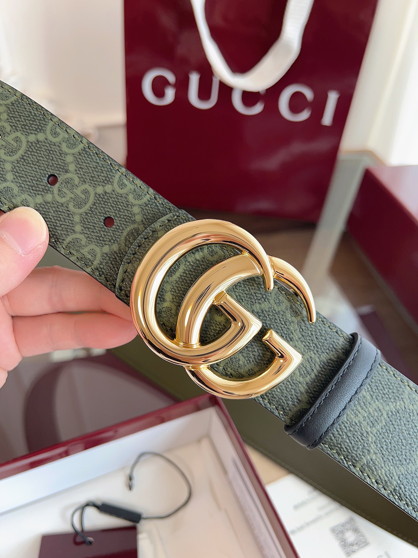 Gucci Male Basic Belt Green M