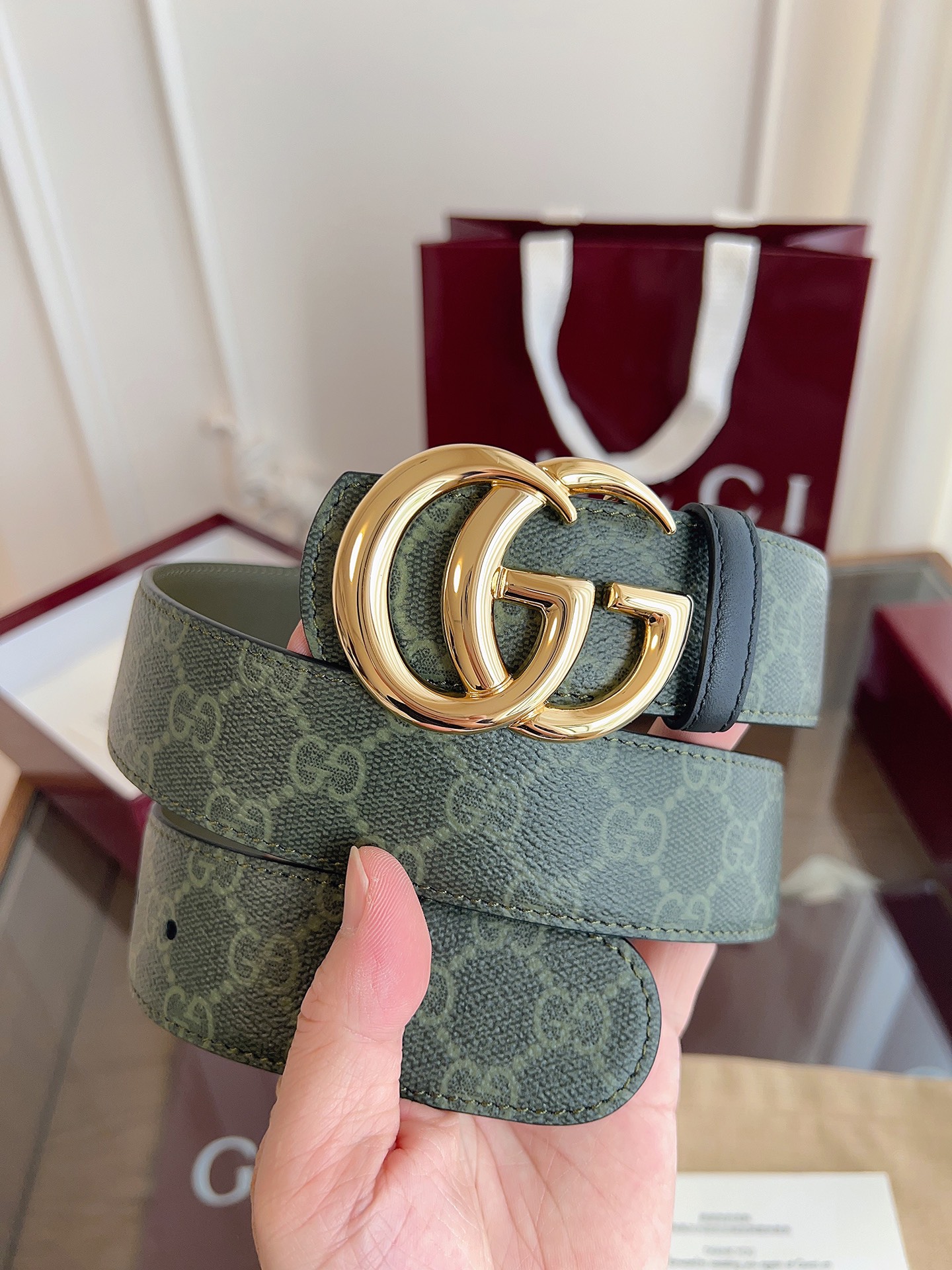 Gucci Male Basic Belt Green M