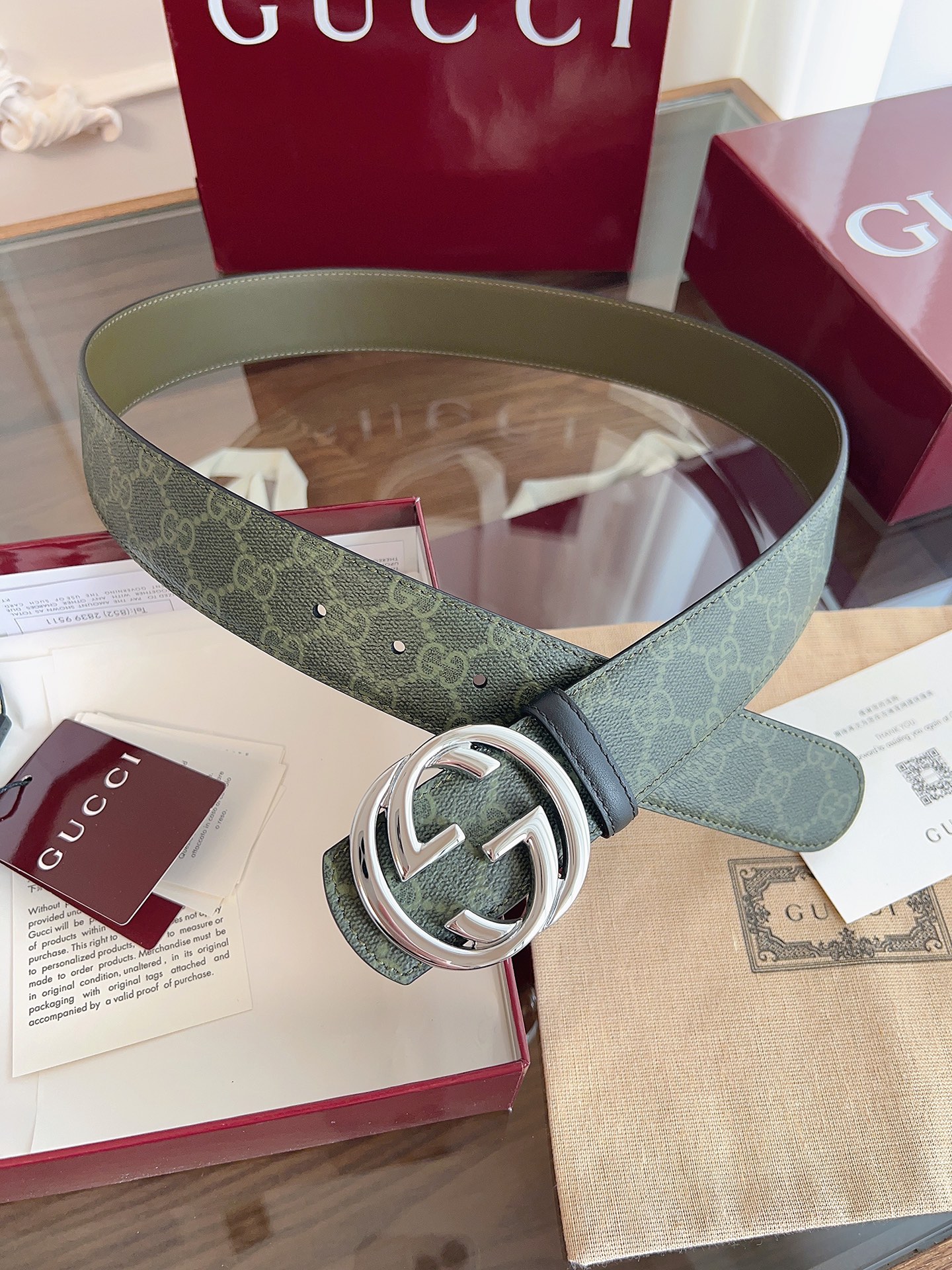 Gucci Male Basic Belt Green M